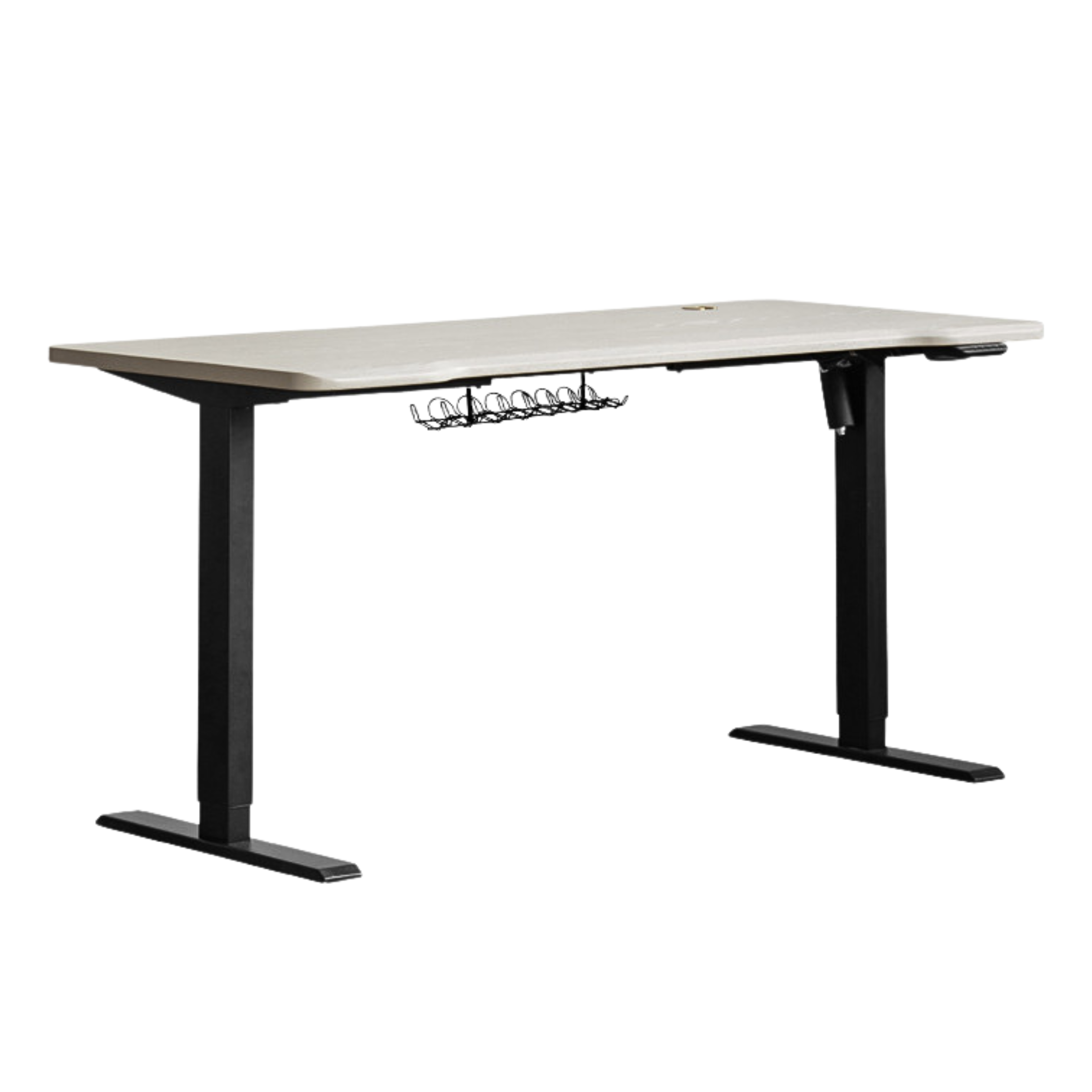 63x27.6x27.6-46.9 inch/ 160x70x70.8-119сm/  Warm grey color/ Electric Lift Table + remote wire frame