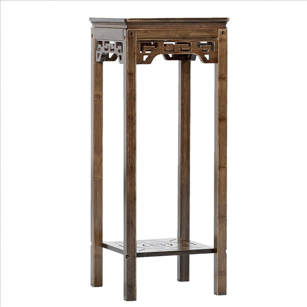 YCDJCS Multi-Tier Flower Stand - Indoor Plant Shelf for Bonsai, Succulents & Home Decor - Brown Wooden Display Rack (38x91cm) - Perfect for Living Room, Bedroom, Balcony & Office Decor