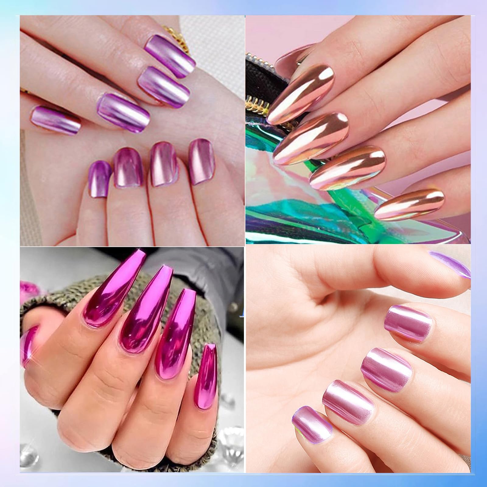 18ml Silver Mirror Nail Polish - Long Lasting Glossy Reflective Manicure Lacquer, Quick Dry Nail Varnish for Parties, Weddings & Special Occasions