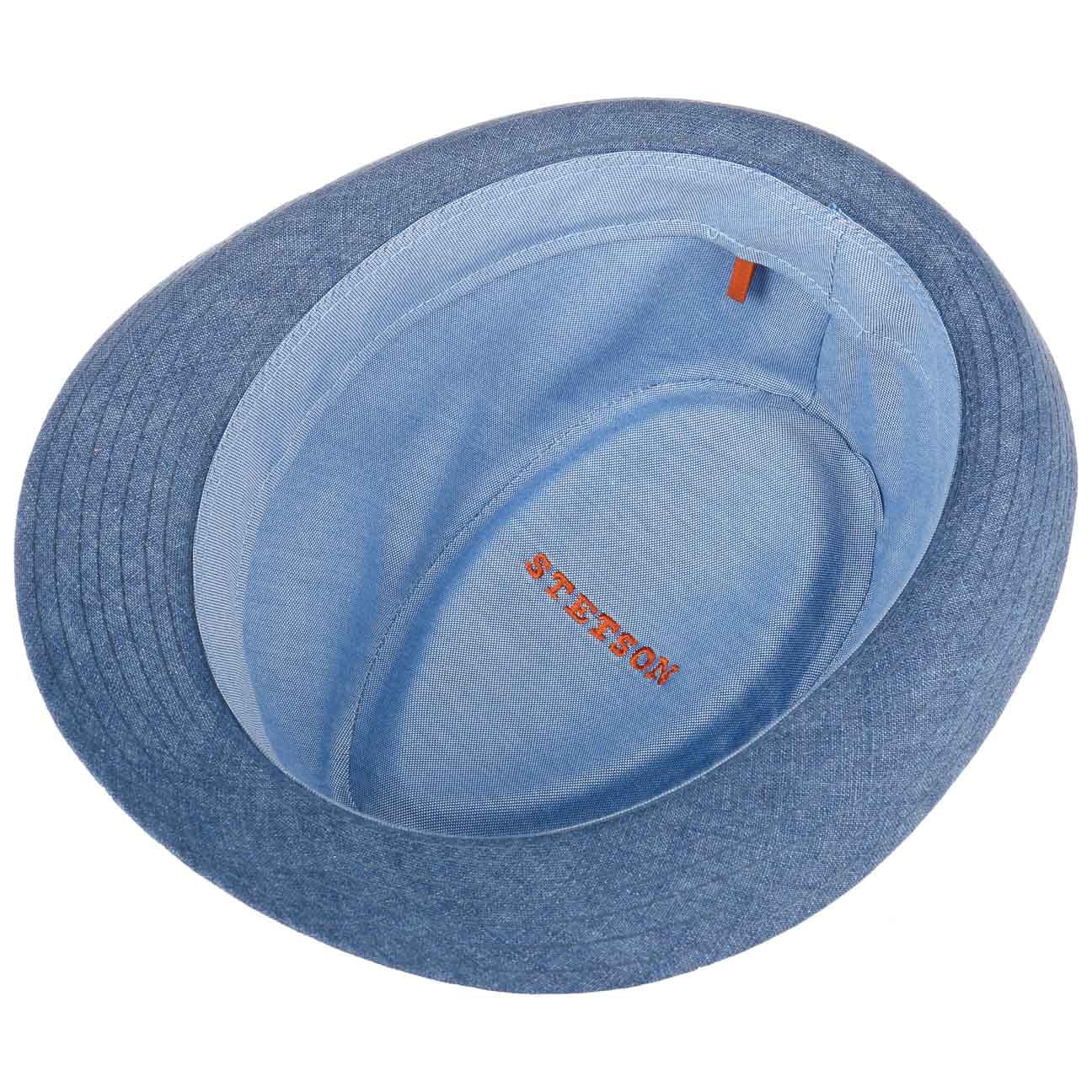 Stetson Geneva Linen Trilby Hat for Men - Classic Summer Fedora with Brim - Perfect for Outdoor Events, Weddings & Beach Vacations