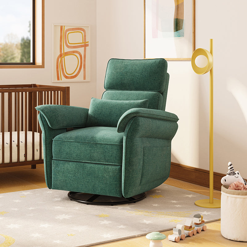 Comfortable Nursery Power Glider Recliner Chair with Custom Fabric Options - Perfect for Breastfeeding, Rocking Baby to Sleep & Nursery Decor