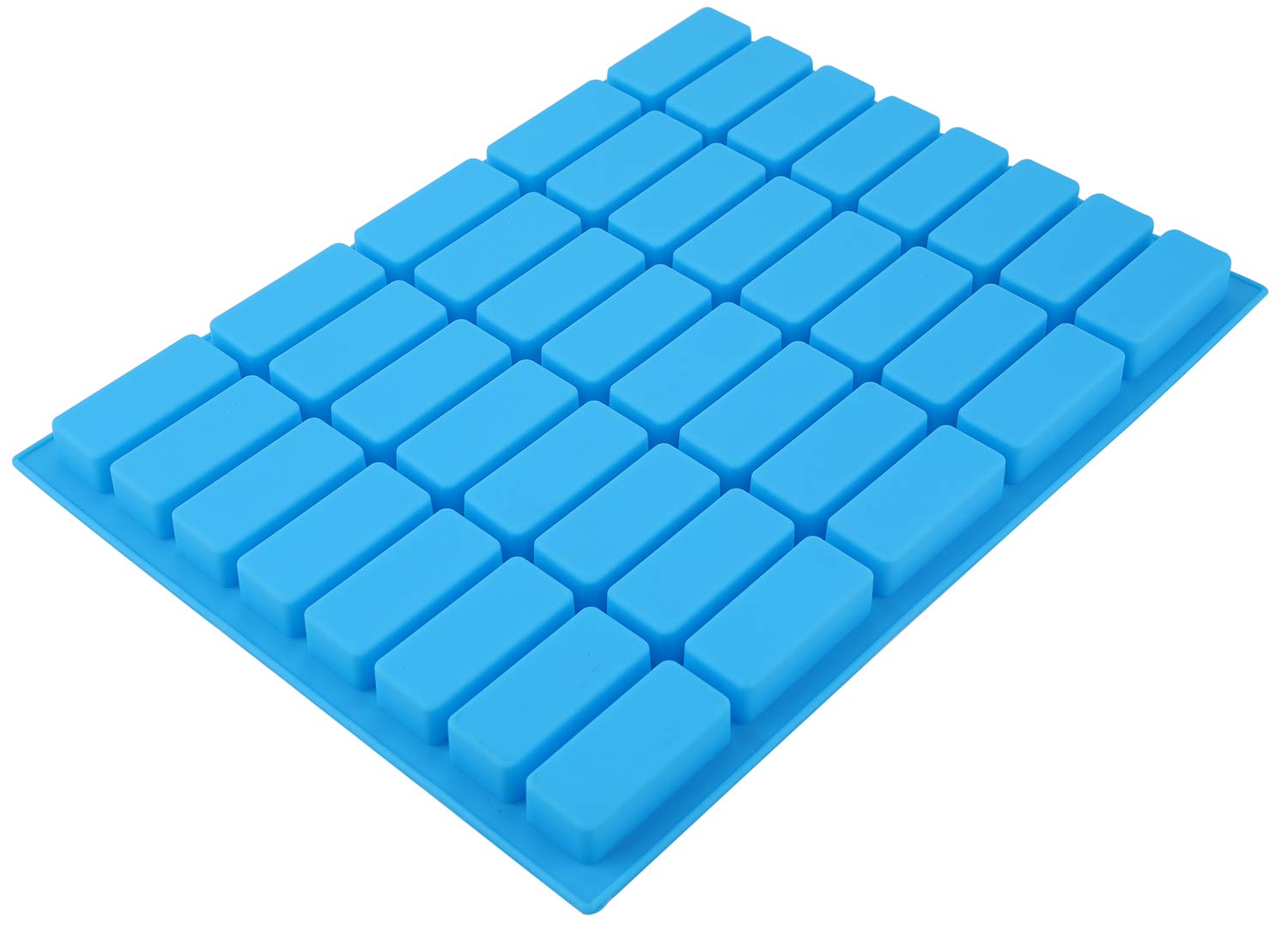 Lawei 2-Pack 40 Cavity Rectangle Silicone Candy Molds - Medium Narrow Caramel Chocolate Bar Molds, Protein Bar & Ice Cube Trays for Baking, DIY Treats, Soap Making - Perfect for Chocolate Truffles, Ganache, Jelly, Pudding & Homemade Candies