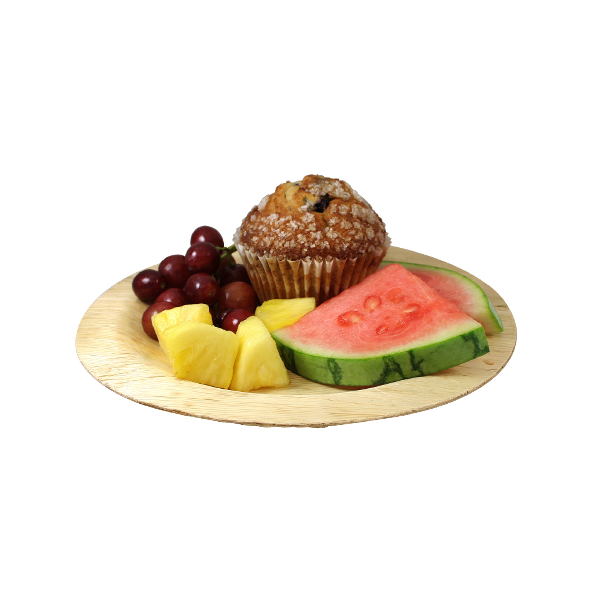Eco-Friendly 9-Inch Round Bamboo Plates - 50 Packs (400 Count/Case) | Biodegradable & Sustainable Disposable Dinnerware for Parties, Picnics, and Eco-Conscious Homes