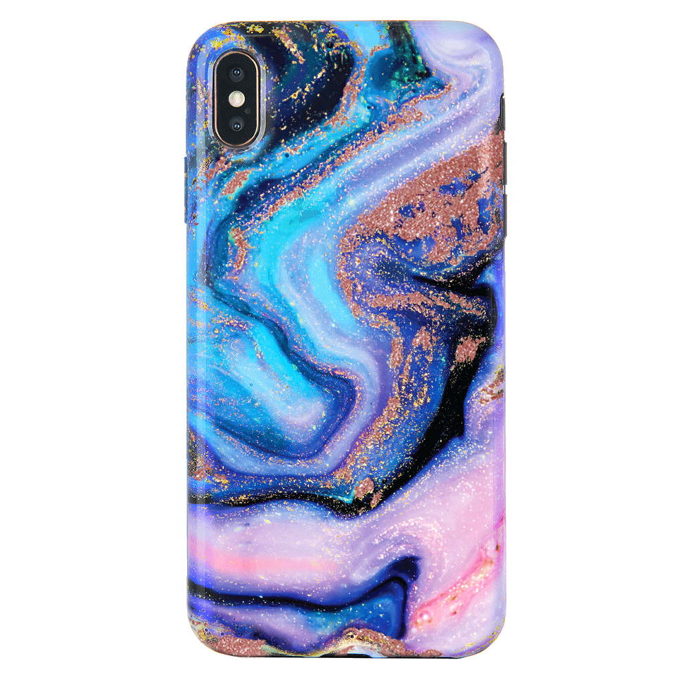 Sparkly Galaxy Glitter iPhone Case - Protective & Stylish Cover for iPhone 13/14/15 - Perfect for Parties, Night Out & Everyday Use