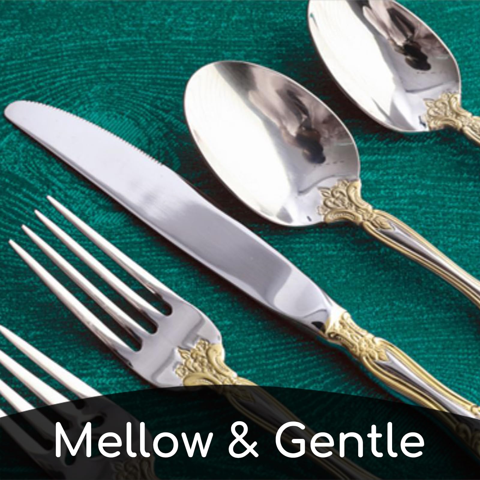 Premium 18/10 Stainless Steel Flatware Set for 4 - Golden Michelangelo Silverware Set (20 Pieces) - Elegant Cutlery Set for Dinner Parties, Dishwasher Safe - Perfect for Wedding Gifts, Housewarming & Fine Dining