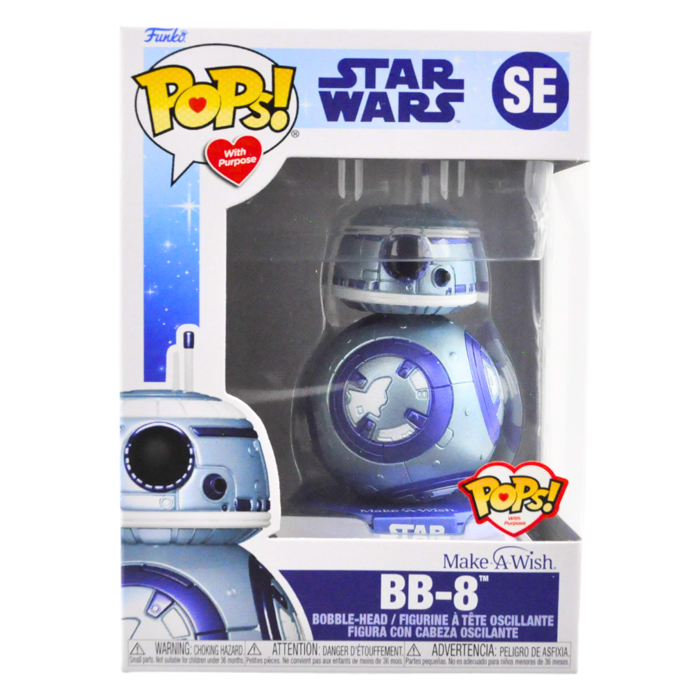 Funko Pop! Star Wars BB-8 Blue Metallic Collectible Figure - Perfect for Disney Fans, Gift for Kids & Adults, Display for Home & Office Decor