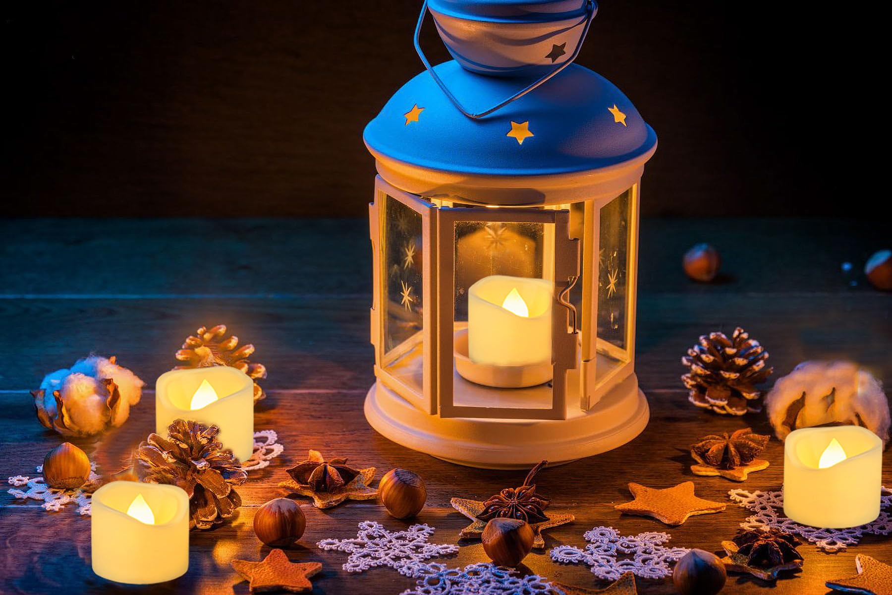 12 Pack Flameless LED Tea Light Candles with Timer - 6 Hours On/18 Hours Off Auto Cycle, Battery Operated Flickering Votive Candles for Halloween Pumpkin Decorations, Wedding Centerpieces & Home Ambiance Lighting