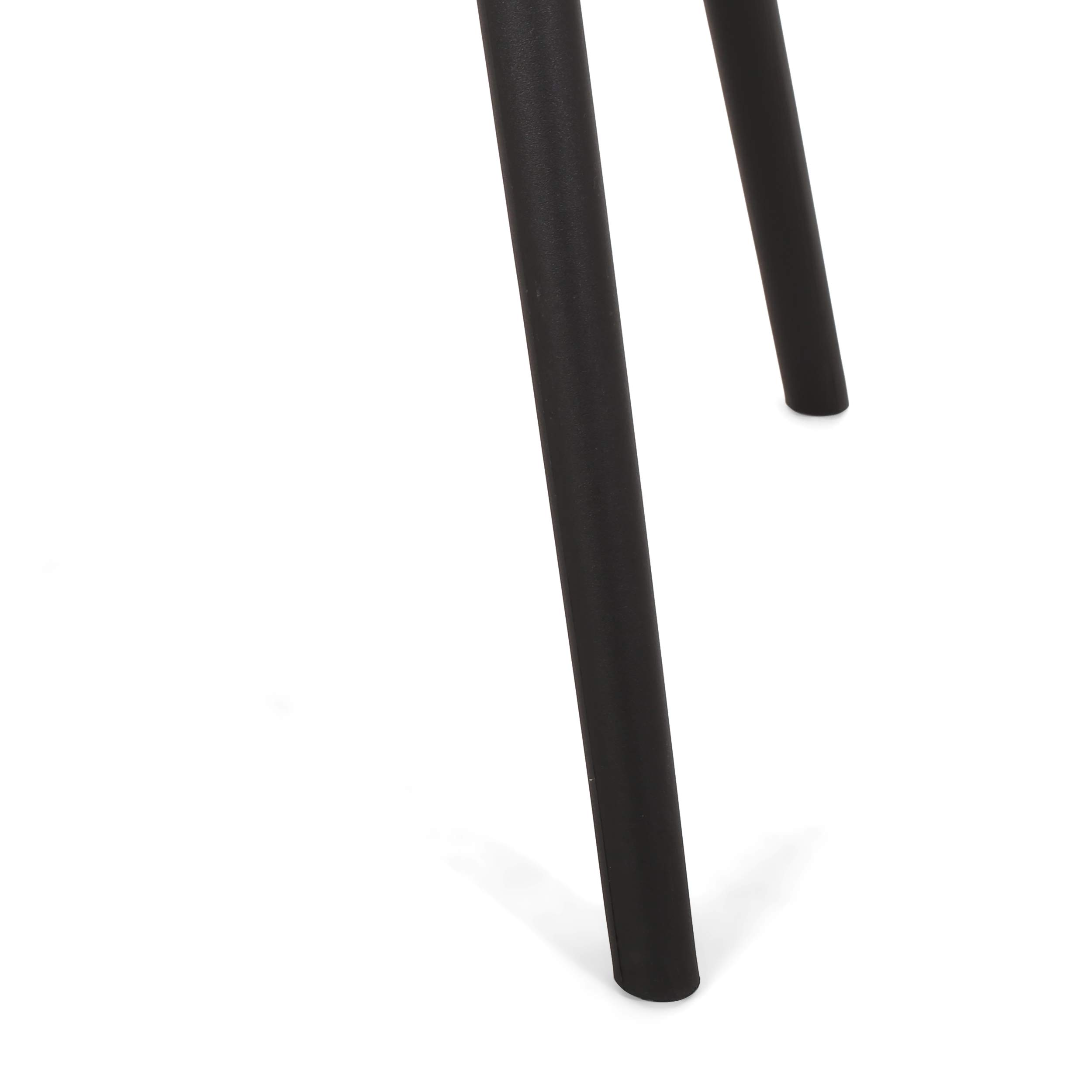 Christopher Knight Home Davina Outdoor Dining Chair Set of 2 - Weather-Resistant Polypropylene Patio Chairs in Black - Perfect for Backyard, Garden, and Poolside Dining
