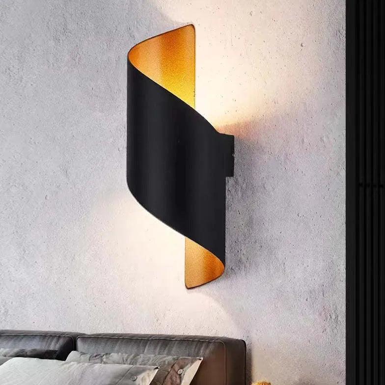 Spiral Aluminum Up and Down LED Wall Lights - Modern Indoor/Outdoor Lighting Fixtures for Staircase, Hallway, and Patio Decor