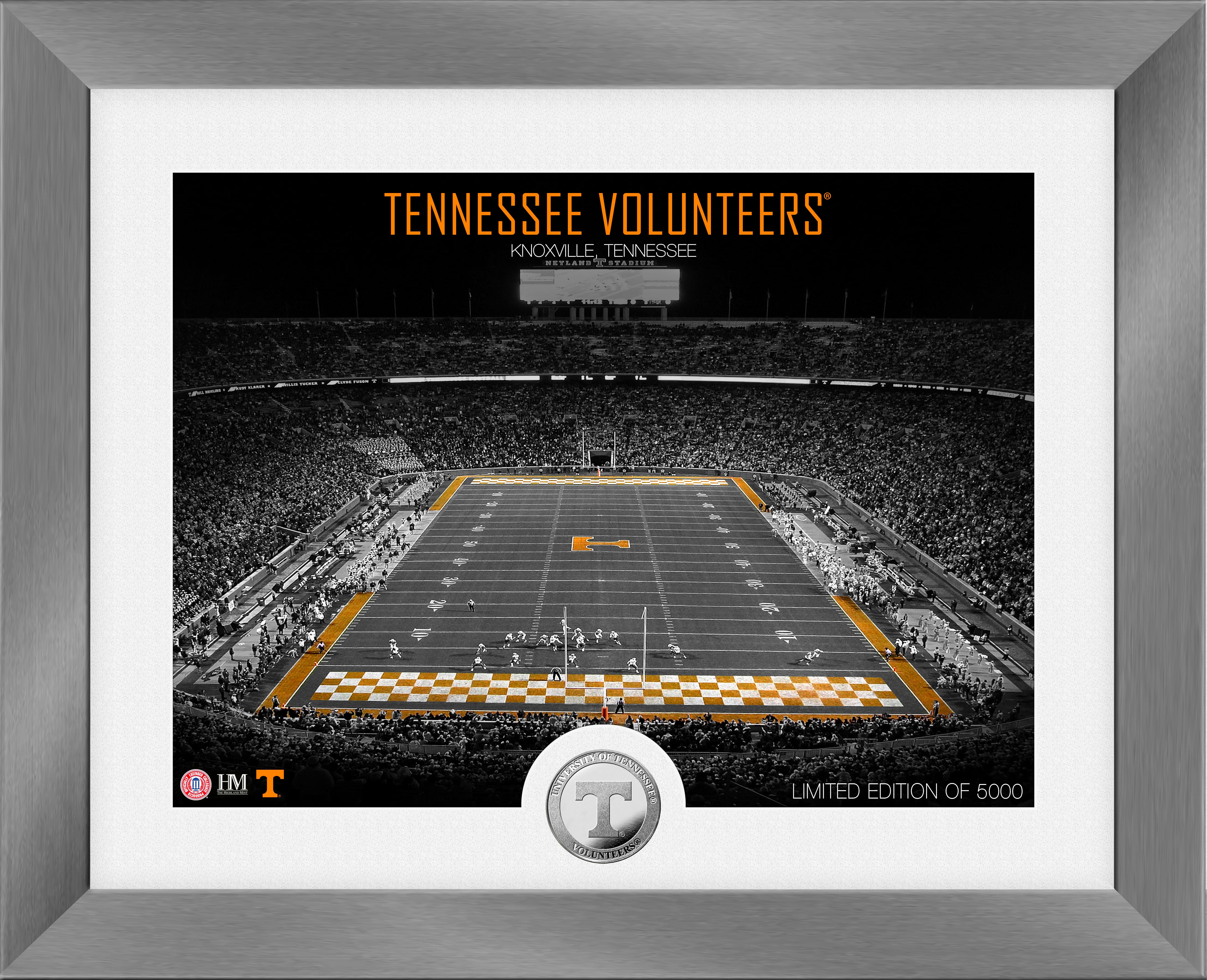 Tennessee Volunteers Art Deco Stadium Silver Coin Collectible - Perfect for Sports Fans, Coin Collectors & Home Decor