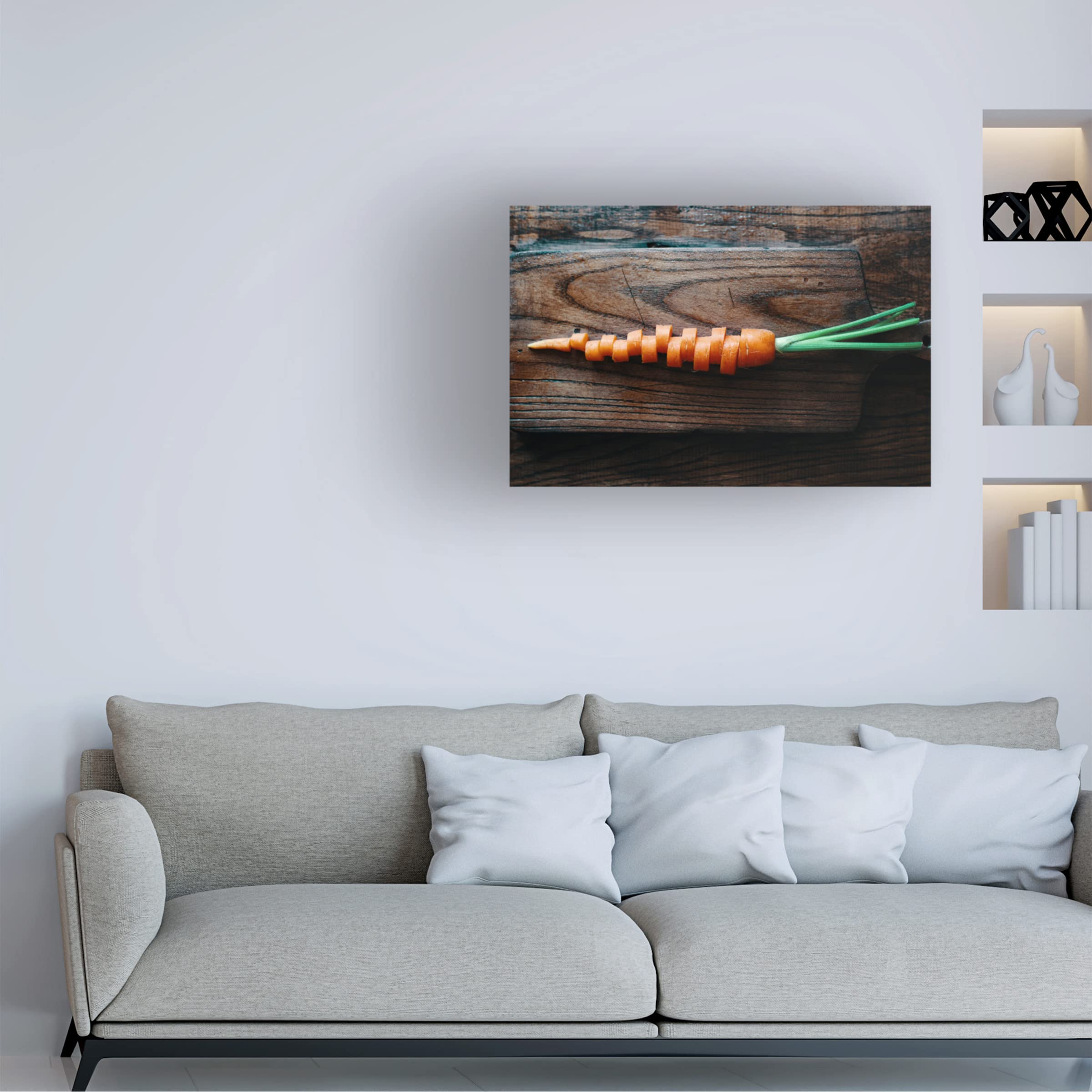 Trademark Fine Art 'Vegitality' Canvas Wall Art Print by Aleksandrova Karina - Modern Botanical Decor for Living Room, Bedroom & Office
