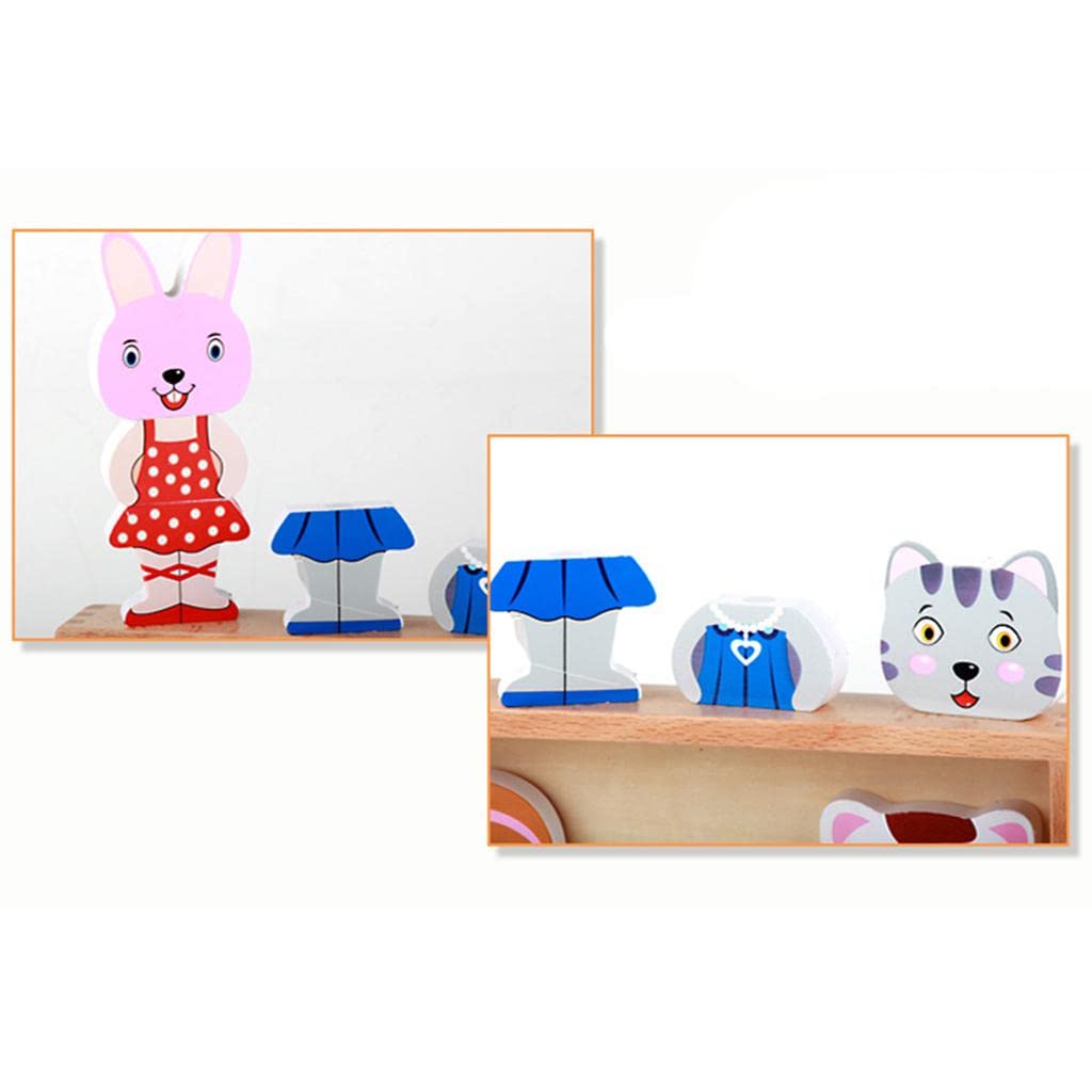 Enakshi Wooden Magnetic Cartoon Animals Matching Game - Educational Kids Toy for Preschool Learning & Pretend Play | Montessori Toy for Toddlers | Perfect for Birthday Gifts & Classroom Activities