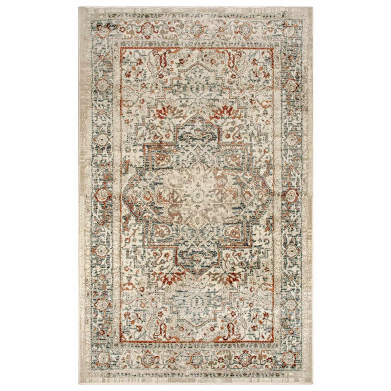 Lucida Traditional Tribal Floral Indoor Area Rug - Non-Slip Soft Living Room Carpet for Home Decor, Bedroom, Dorm & Office
