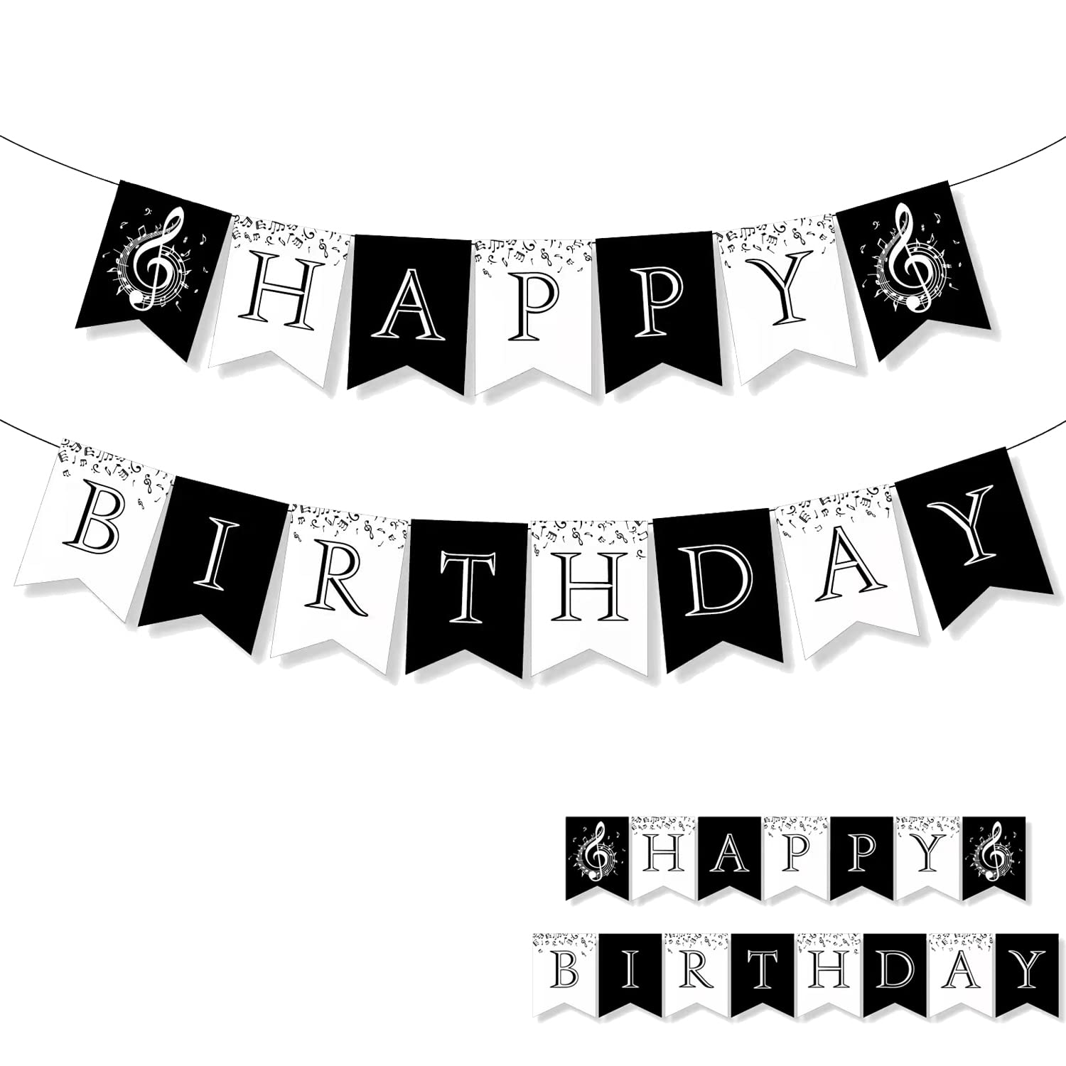 Piano Notes Birthday Banner - Musician Themed Party Decorations for Baby Shower, Wedding & Newborn Welcome - Perfect for Music Lover Celebrations & Special Events