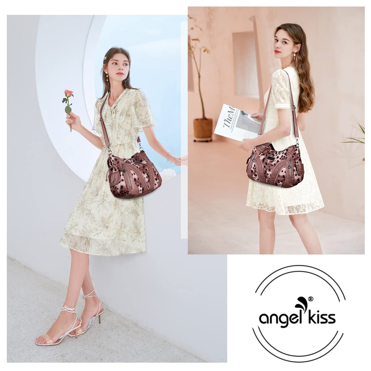 Women's Fashion Tote Bag & Shoulder Purse - Washed Synthetic Leather Top Handle Satchel Handbag for Work, Travel & Everyday Use