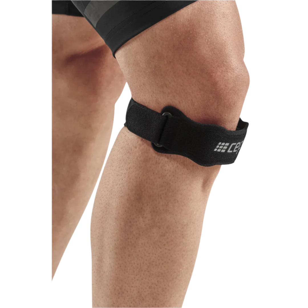 CEP Unisex Mid Support Patella Strap - Black | Knee Pain Relief for Running, Cycling & Sports | Adjustable Compression Band for Joint Support