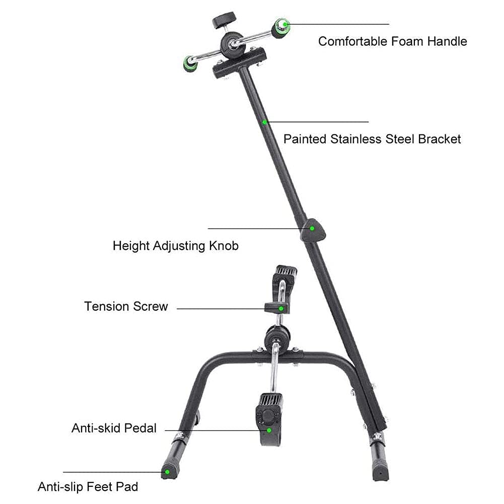 Portable Mini Exercise Bike for Arms & Legs - Seated Pedal Exerciser Machine for Home & Gym Fitness Training - Ideal for Physical Therapy, Rehabilitation, and Indoor Cycling Workouts