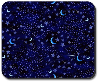 Blue Stars Art Plates Mouse Pad - Premium Non-Slip Gaming & Office Desk Mat with Dan Morris Design - Perfect for Computers, Laptops, Workstations & Home Office Setups