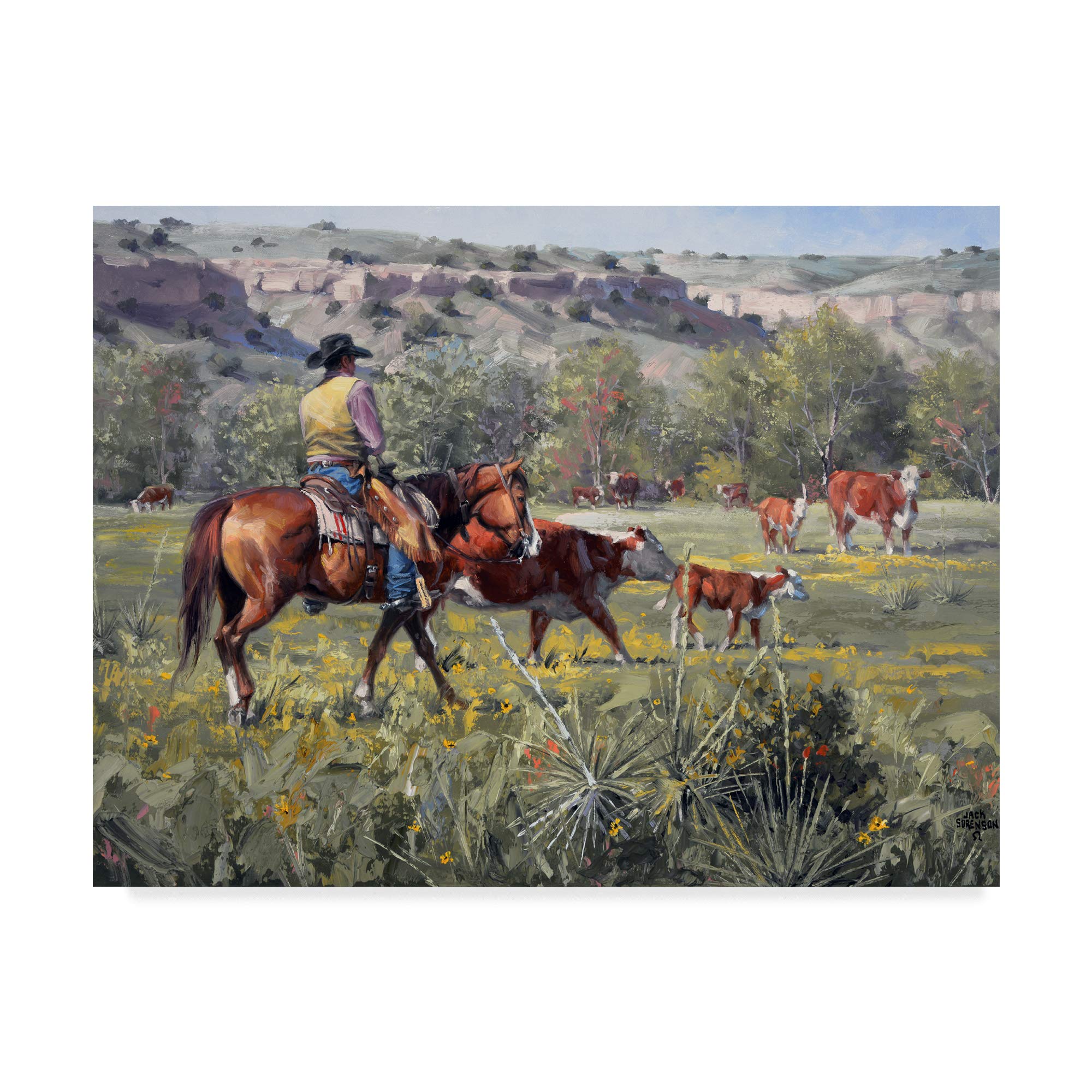 Jack Sorenson Darn Good Spring Fine Art Print - 35x47 Inches - Modern Landscape Wall Decor for Living Room, Bedroom & Office
