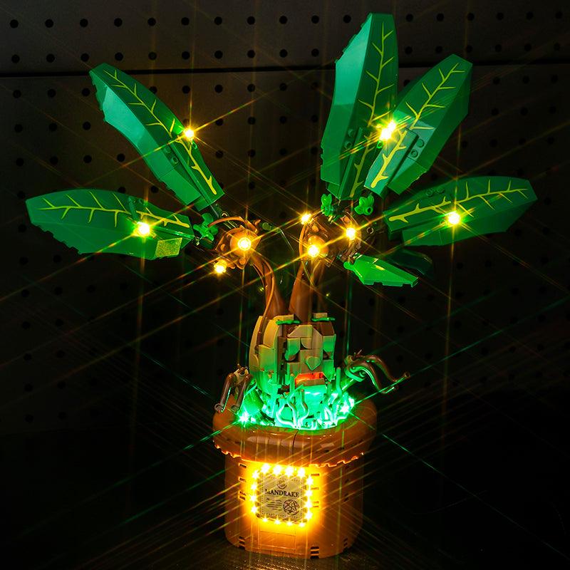 Lego Harry Potter Mandrake Figure & Pot Plant Toy 76433 Light Kit - DIY Lighting Accessory for Lego Sets | Enhance Display for Home Decor, Collectibles & Night Light