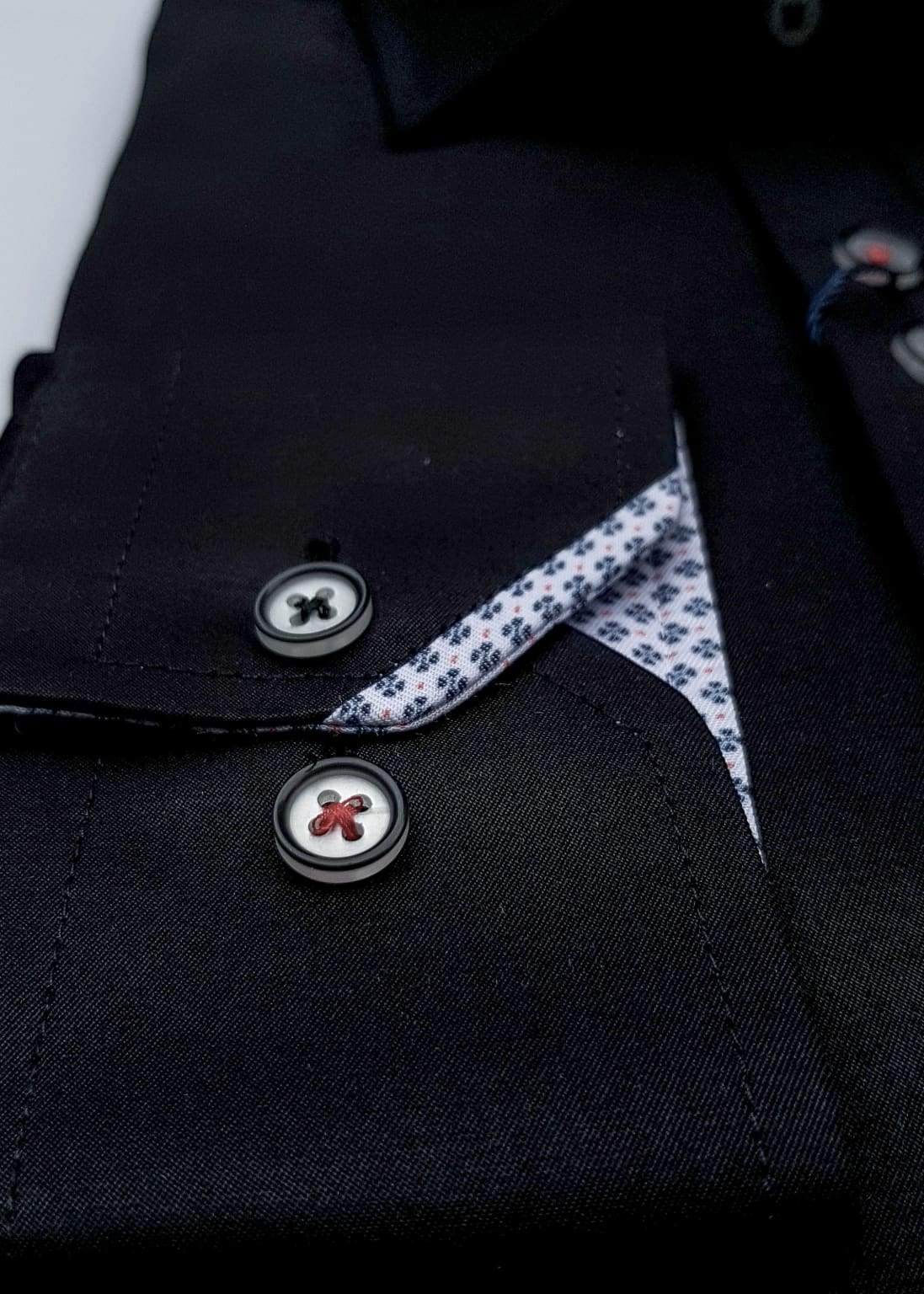 Marc Darcy Alfie Black Long Sleeve Button Down Shirt for Men - Stylish Office & Casual Wear - Perfect for Business Meetings, Dates & Everyday Outfits