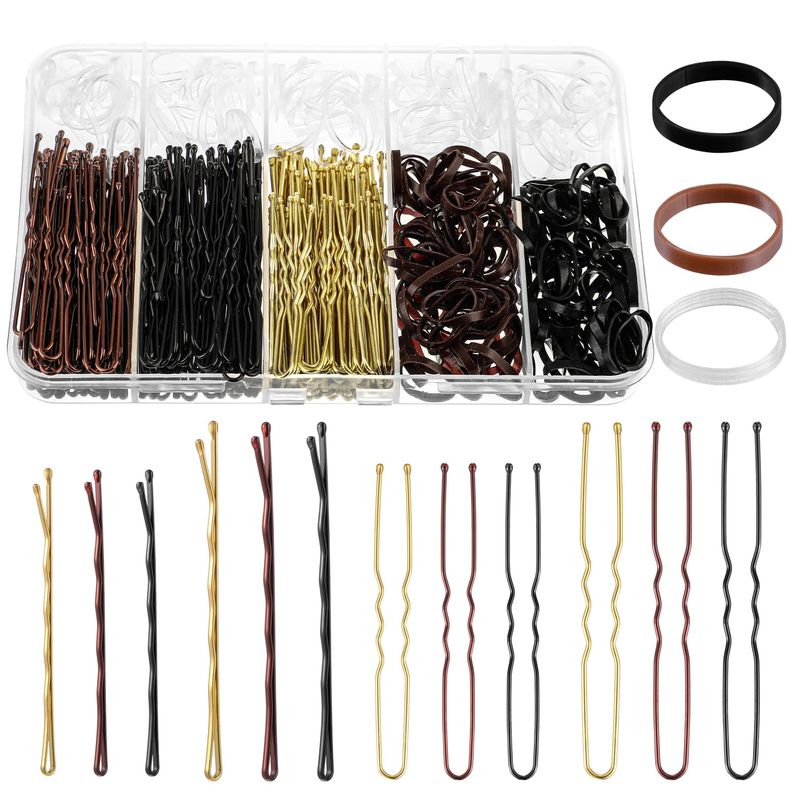 480 Pcs U-Shaped Bobby Pins for Women - Hair Styling Kit for Buns & Braids