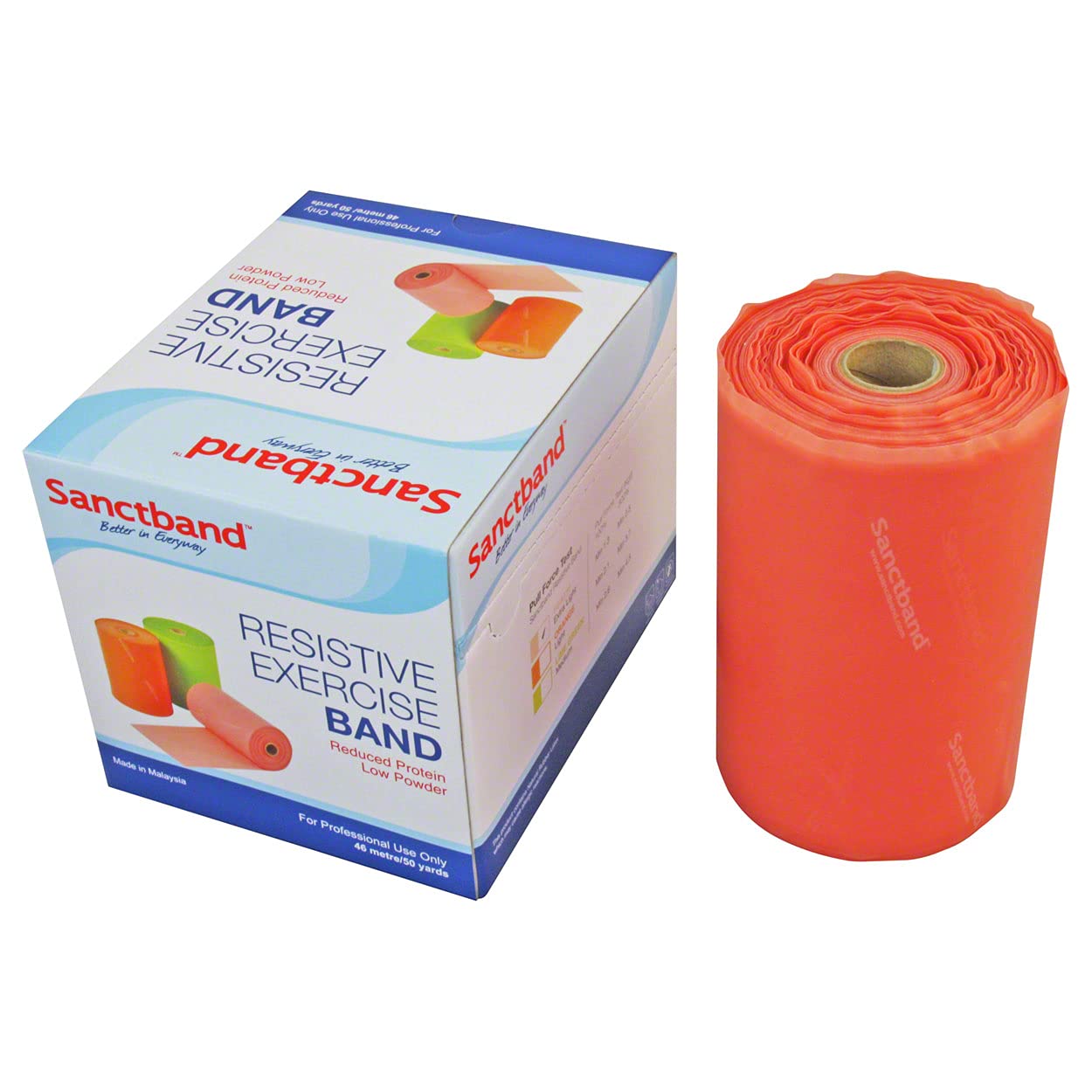 Extra Light Level 1 Peach Resistance Bands - 50 Yard/46 Meter Latex Exercise Bands for Strength Training, Physical Therapy & Home Workouts | Perfect for Pilates, Core Exercises & Rehab