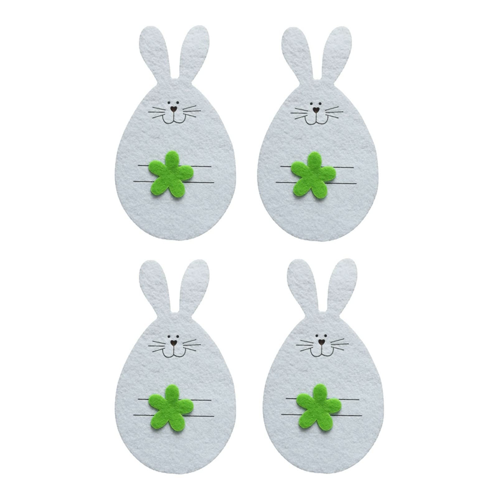 Colorful Bunny & Flower Cutlery Set - 4-Piece Easter Tableware with Non-Slip Heads for Kitchen, Dining, and Party Decor | Perfect for Easter Celebrations, Spring Gatherings, and Kids' Table Settings