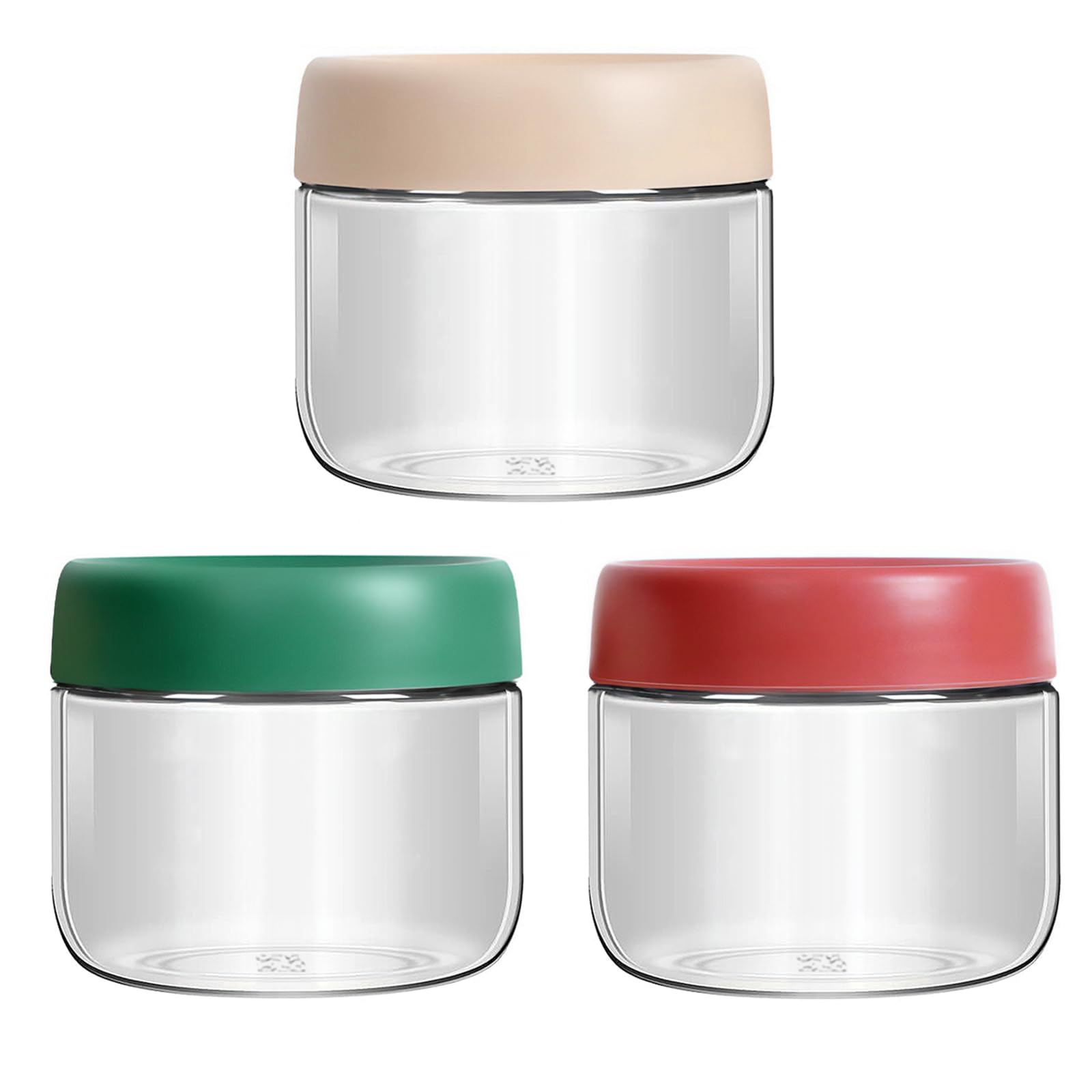 9.8 FL oz Glass Jars with Airtight Lids - 3 Pack Small Glass Containers for Overnight Oats, Chia Pudding, Yogurt & Meal Prep - BPA-Free Reusable Food Storage Jars for Kitchen, Pantry & Office Snacks