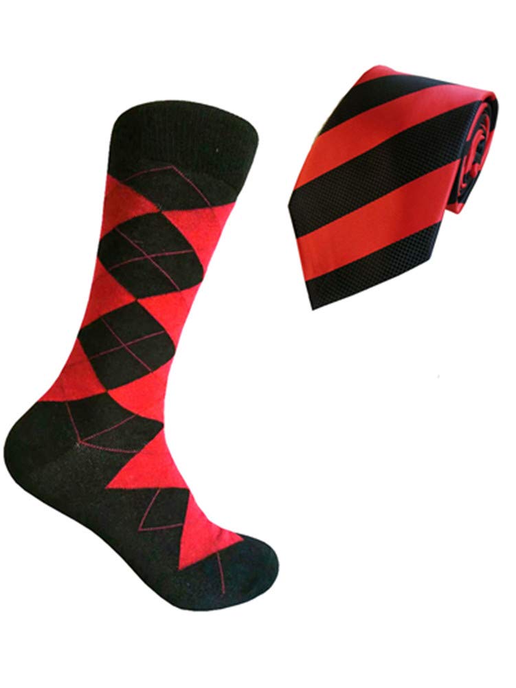 Premium TRM Men's Socks & Necktie Gift Set - 3-Pack Breathable Dress Socks with Matching Necktie - Perfect for Business, Weddings & Formal Occasions