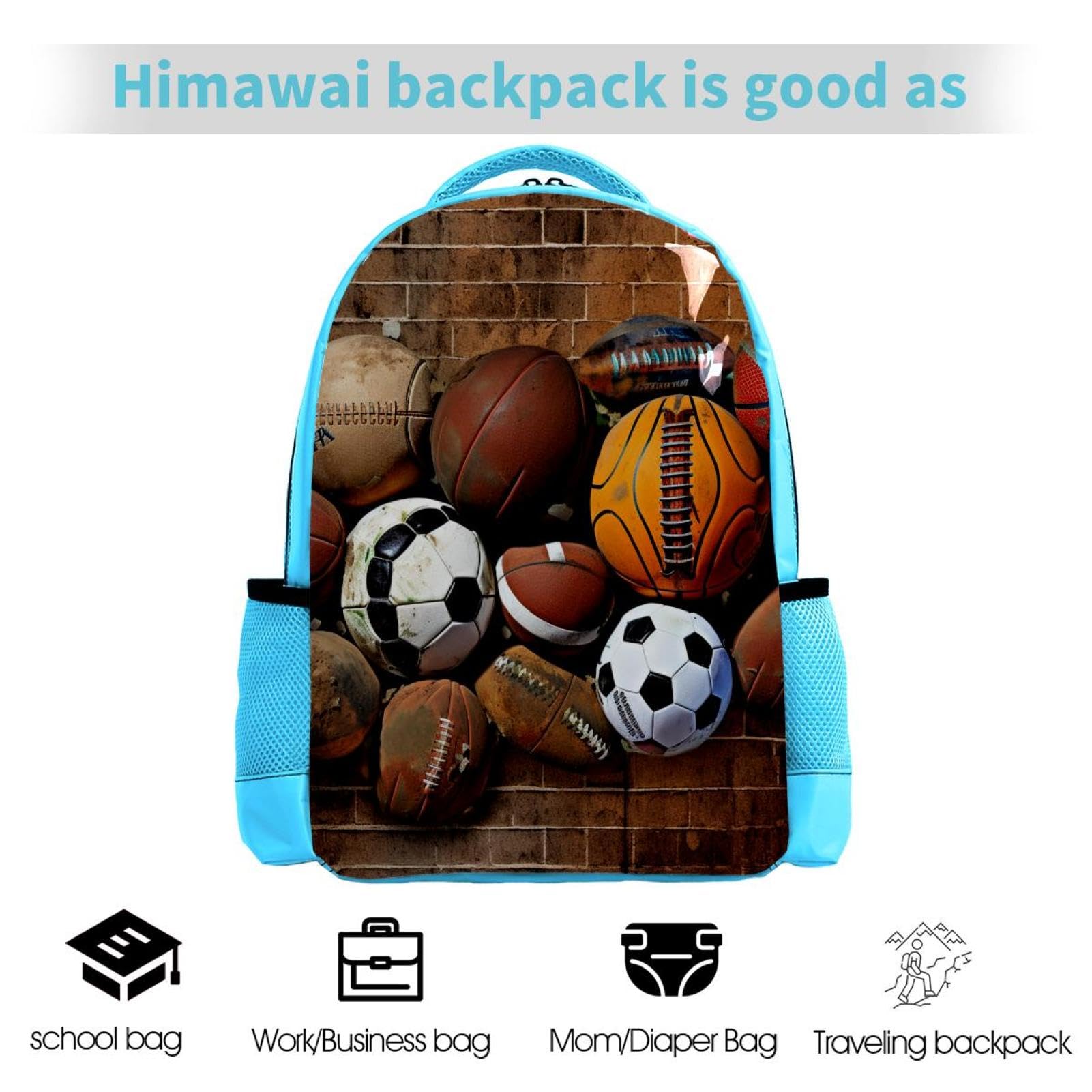 Stylish Unisex Travel Backpack for Women & Men - Durable Sports Backpack for Basketball, Football & Baseball - Perfect for Gym, School & Outdoor Adventures