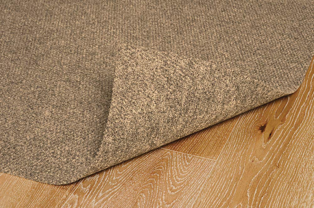 KOECKRITZ Soft Indoor Outdoor Hobnail Style Area Rug - Lightweight Flexible Non-Slip Floor Mat for Living Room Bedroom Patio (7x12 Feet, Chestnut Brown) - Easy to Clean & Transport