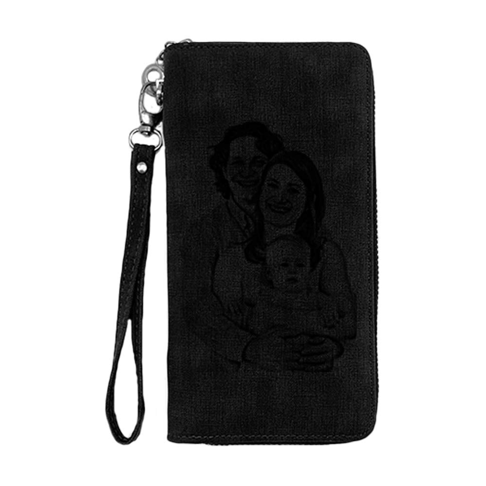 Personalized Engraved Photo Wallet for Men - Custom Leather Wallet Gift for Dad, Husband, Son | Father's Day, Birthday, Anniversary Present | Perfect for Everyday Carry & Special Occasions