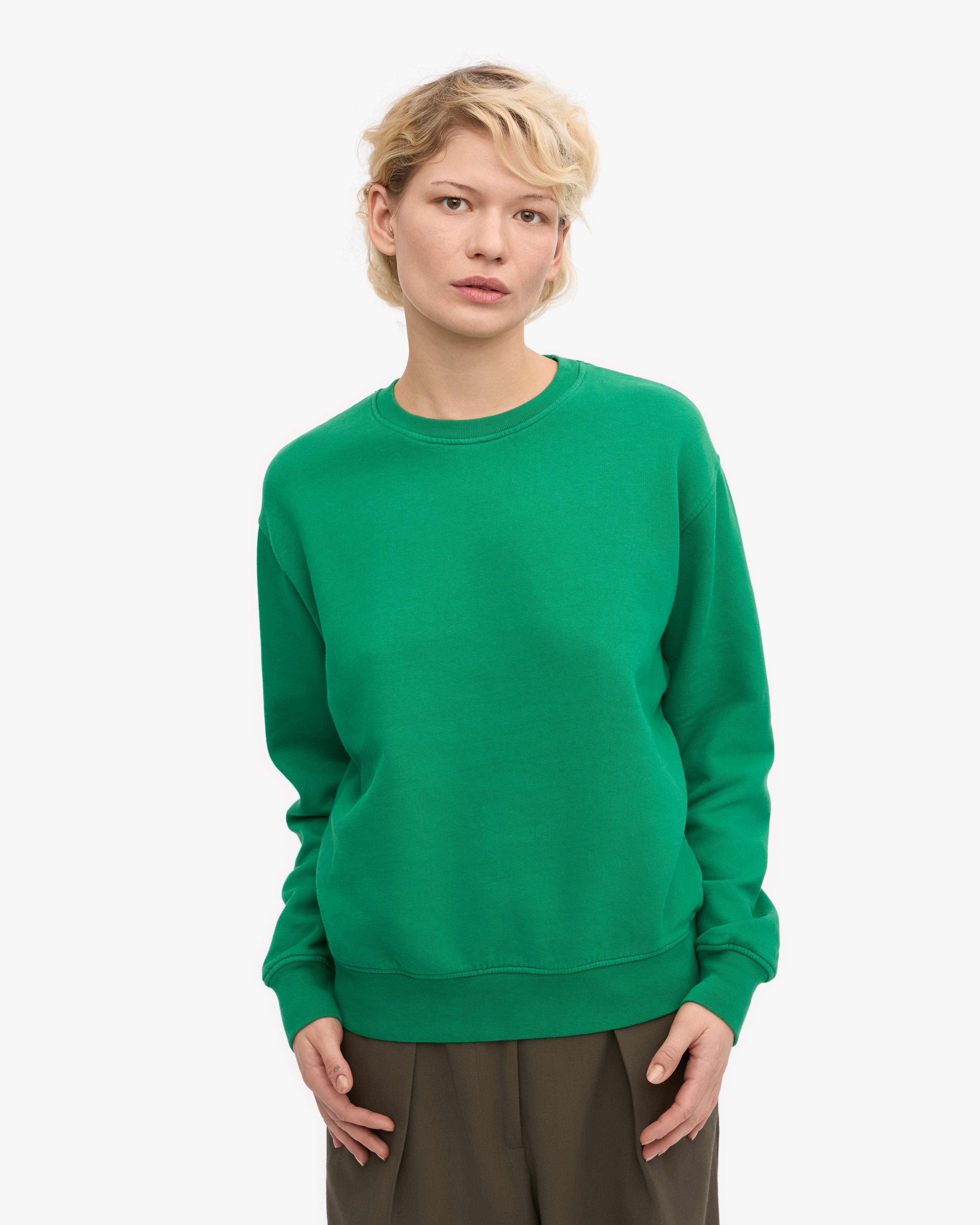 Women's Classic Organic Cotton Crew Neck T-Shirt - Kelly Green | Eco-Friendly Casual Wear for Everyday Comfort