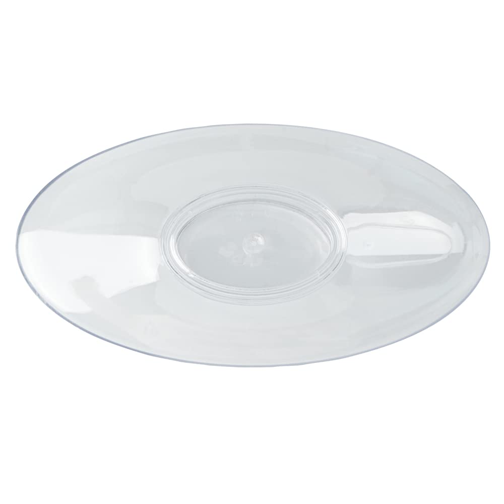 5.5 oz Clear Disposable Plastic Deli Cups with Lids - 100 Pack Oval Fruit & Appetizer Containers for Snacks, Desserts, Catering, Weddings & Birthday Parties | Perfect for Food Service, Takeout, Picnics & Party Plating