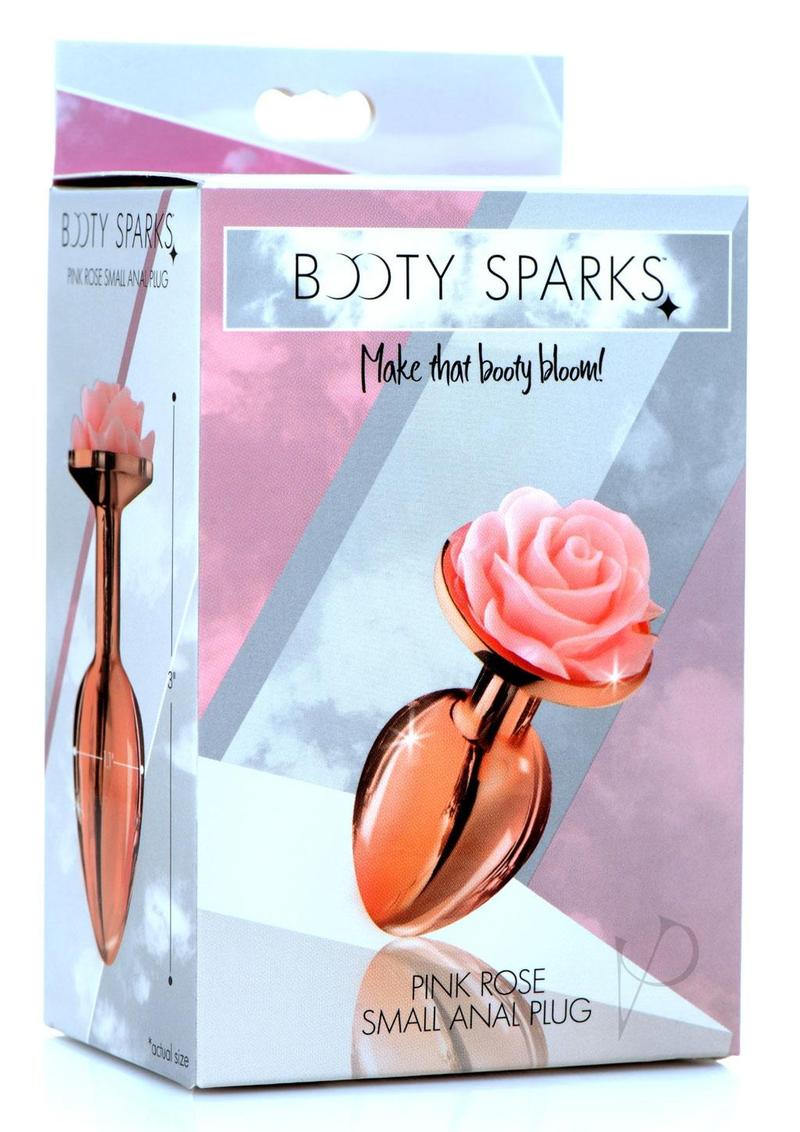 Booty Sparks Small Pink/Rose Gold Aluminum Anal Plug - Perfect for Beginners & Sensual Play