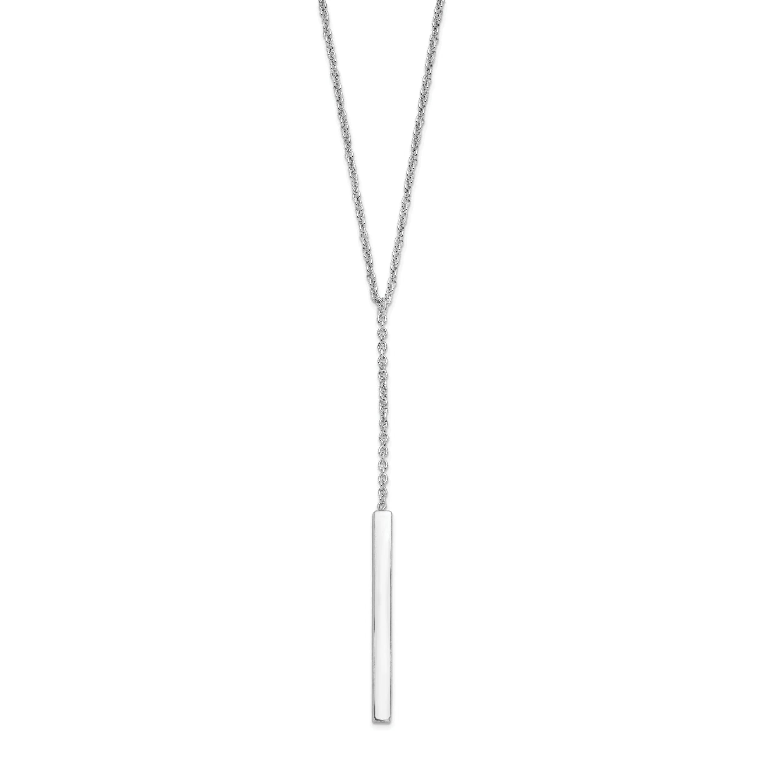 Sterling Silver Polished Necklace for Women - Elegant & Shiny Jewelry Gift for Her - Perfect for Parties, Weddings & Everyday Wear