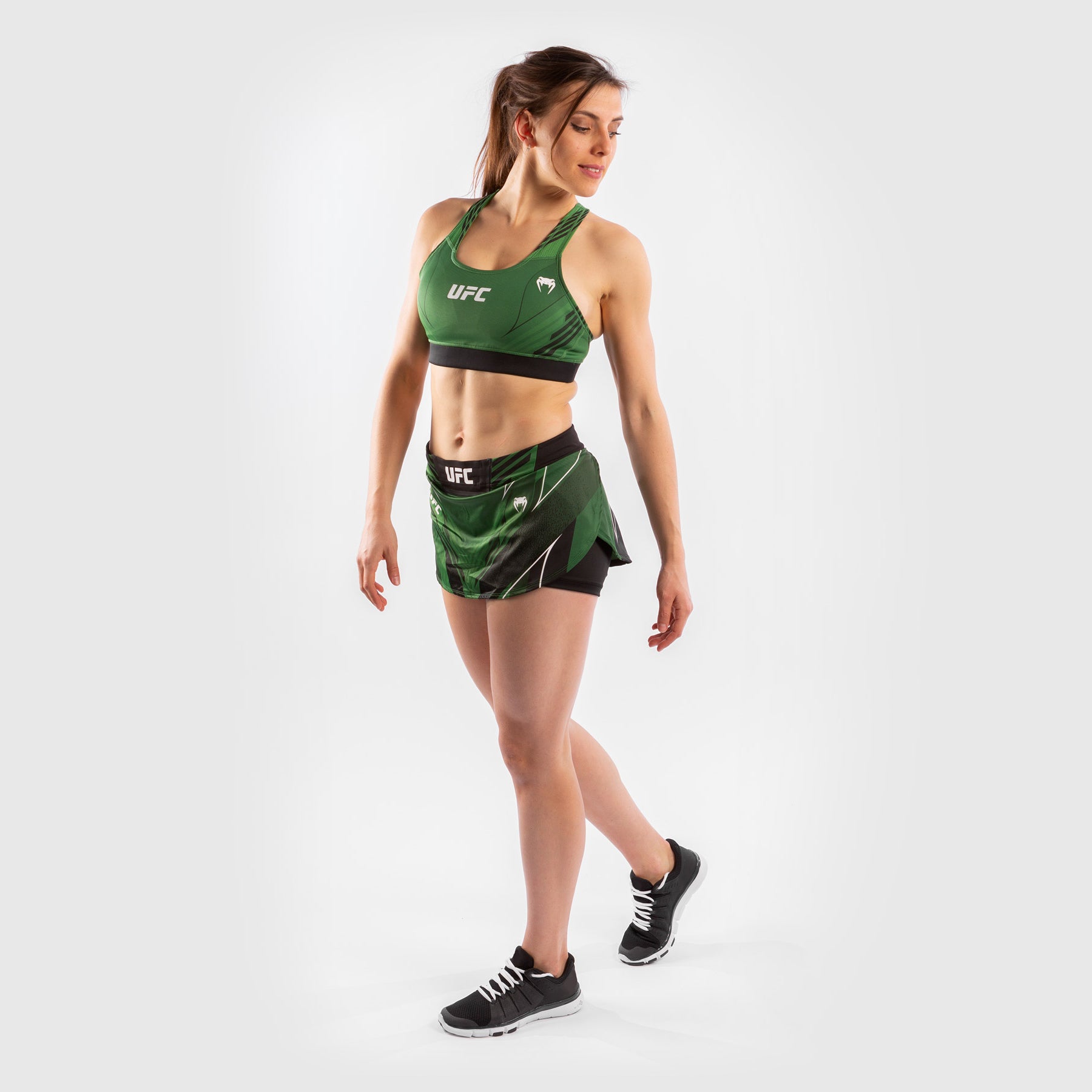 UFC Venum Authentic Fight Night Women's Skort - Green MMA Shorts for Training & Competition | Perfect for MMA, Boxing & Fitness Workouts