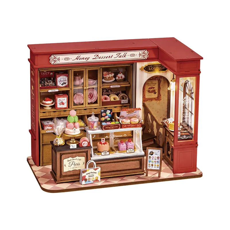 DIY Miniature House Kit - Honey Dessert Talk Model Building Set for Adults & Teens | Creative Craft Project for Home Decor, Gift Giving & Relaxation Therapy