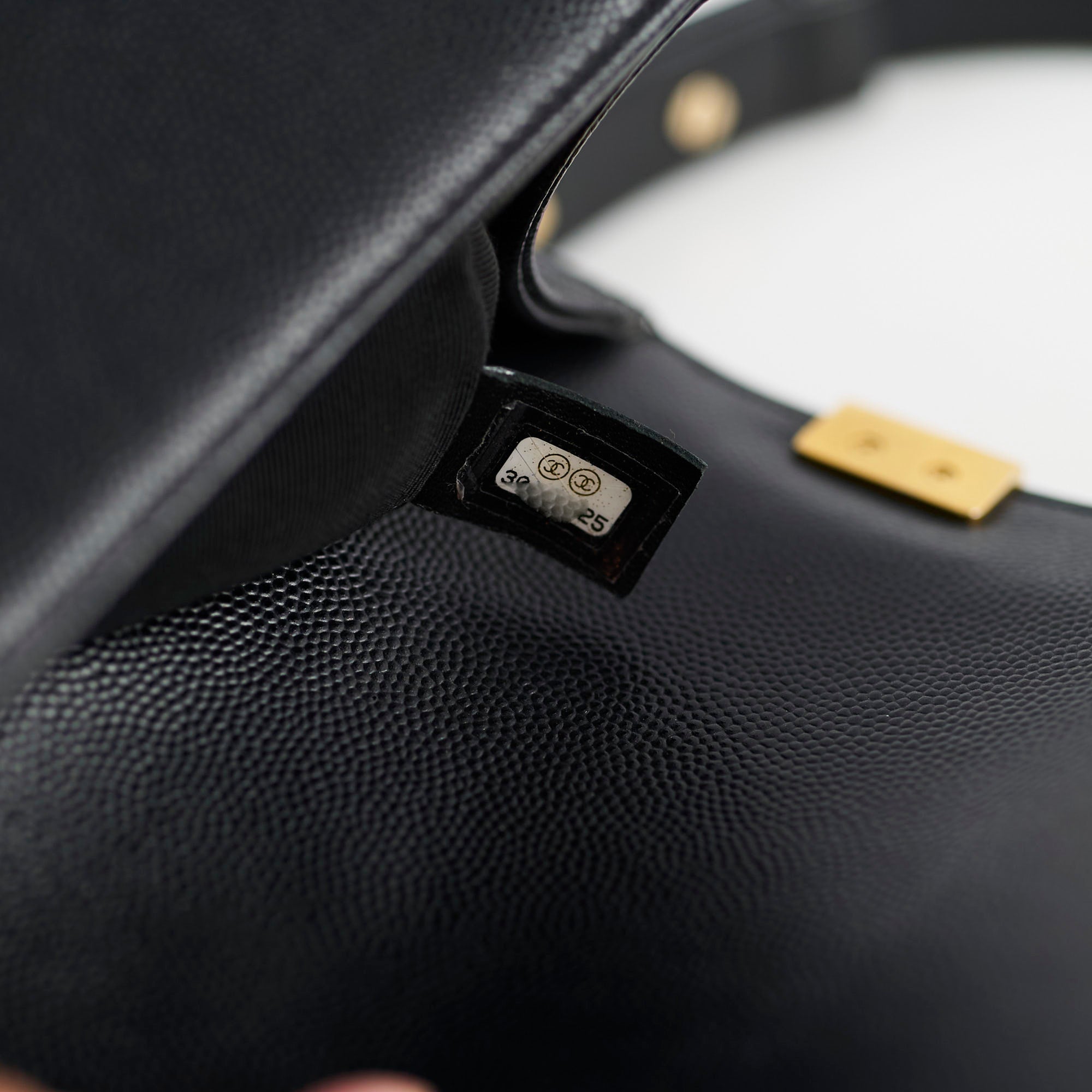 Chanel Caviar Leather Old Medium Boy Bag Black - 30 Series - Luxury Handbag for Women, Perfect for Evening Events & Special Occasions