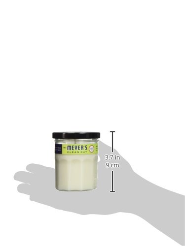 Mrs. Meyer's Clean Day Lemon Verbena Scented Soy Candle - 25 Hour Burn Time, Soy Wax & Essential Oils, 4.9 oz - Perfect for Relaxation, Aromatherapy & Home Decor