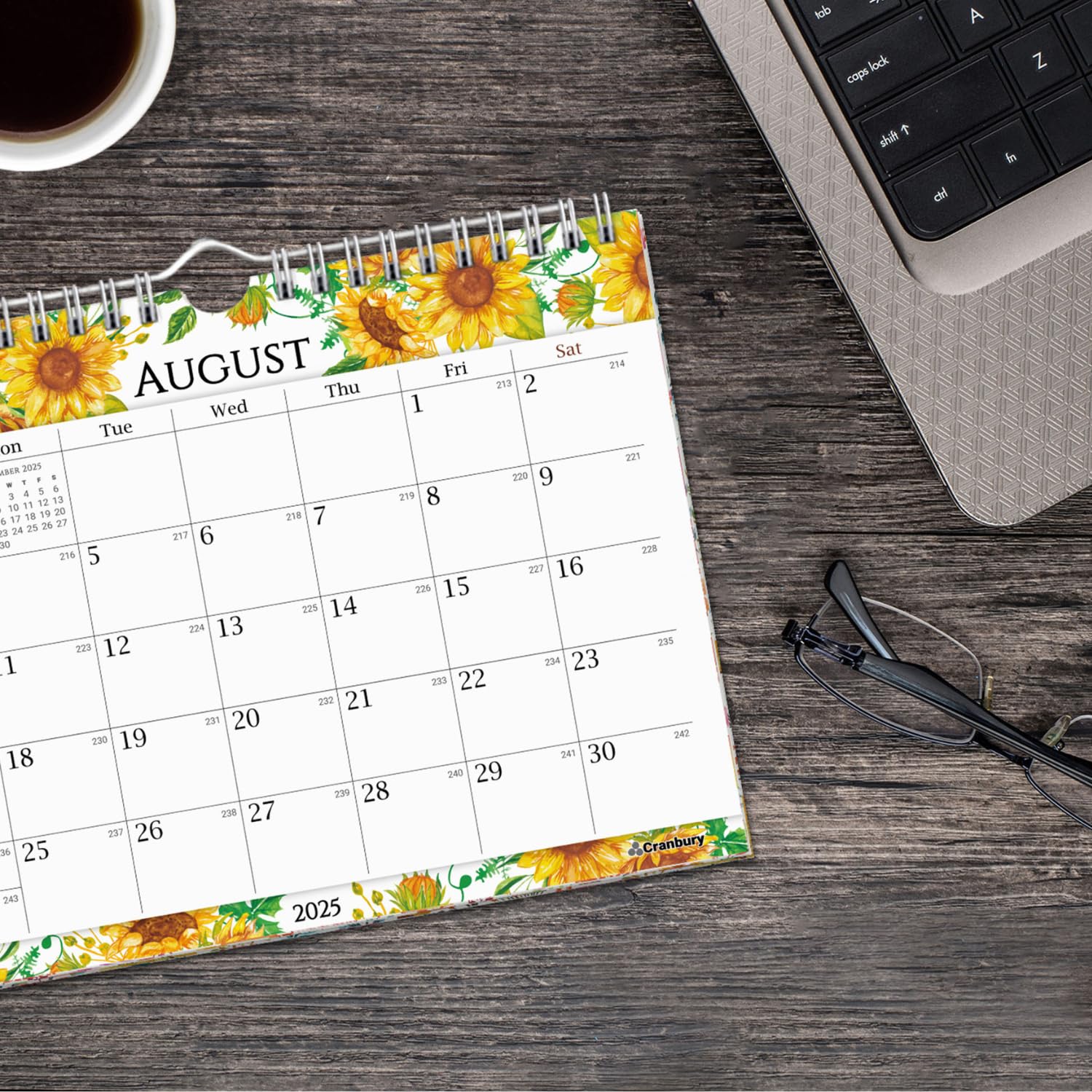 2025 Floral Wall Calendar 8x6 Inch - Mini Monthly Hanging Planner with Beautiful Flower Designs, Includes Stickers - Perfect for Home Office, Kitchen Fridge, Bulletin Board & Desktop Organization