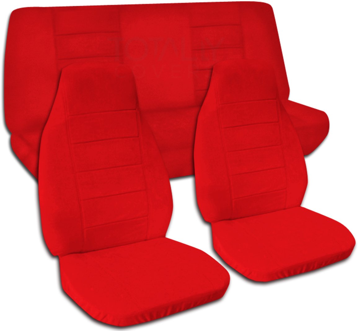 Premium Solid Color Car Seat Covers - Universal Fit for Cars, Trucks, Vans, SUVs & RVs - 22 Vibrant Color Options (Red) - Perfect for Daily Commute, Road Trips & Vehicle Protection