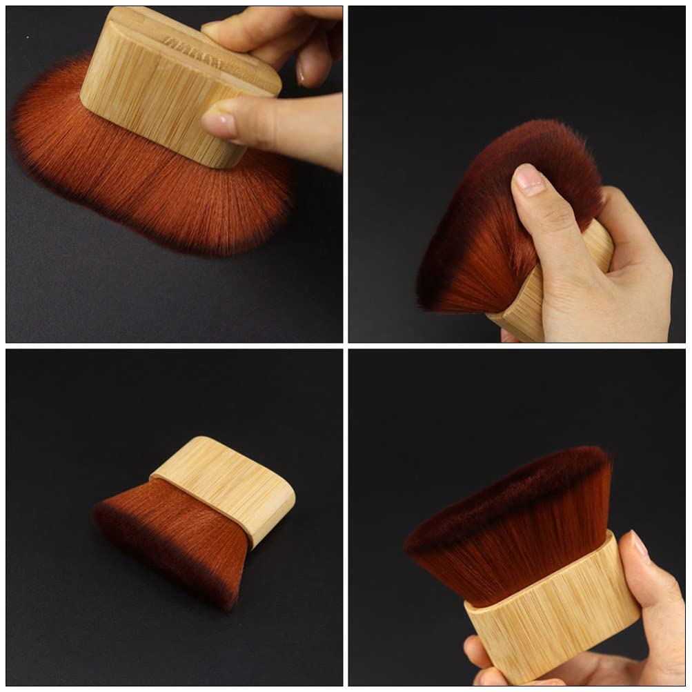 Professional Barber Neck Duster - Soft Fiber Wool Hair Styling Brush for Men | Perfect for Haircuts, Styling & Facial Grooming in Barbershops & Salons