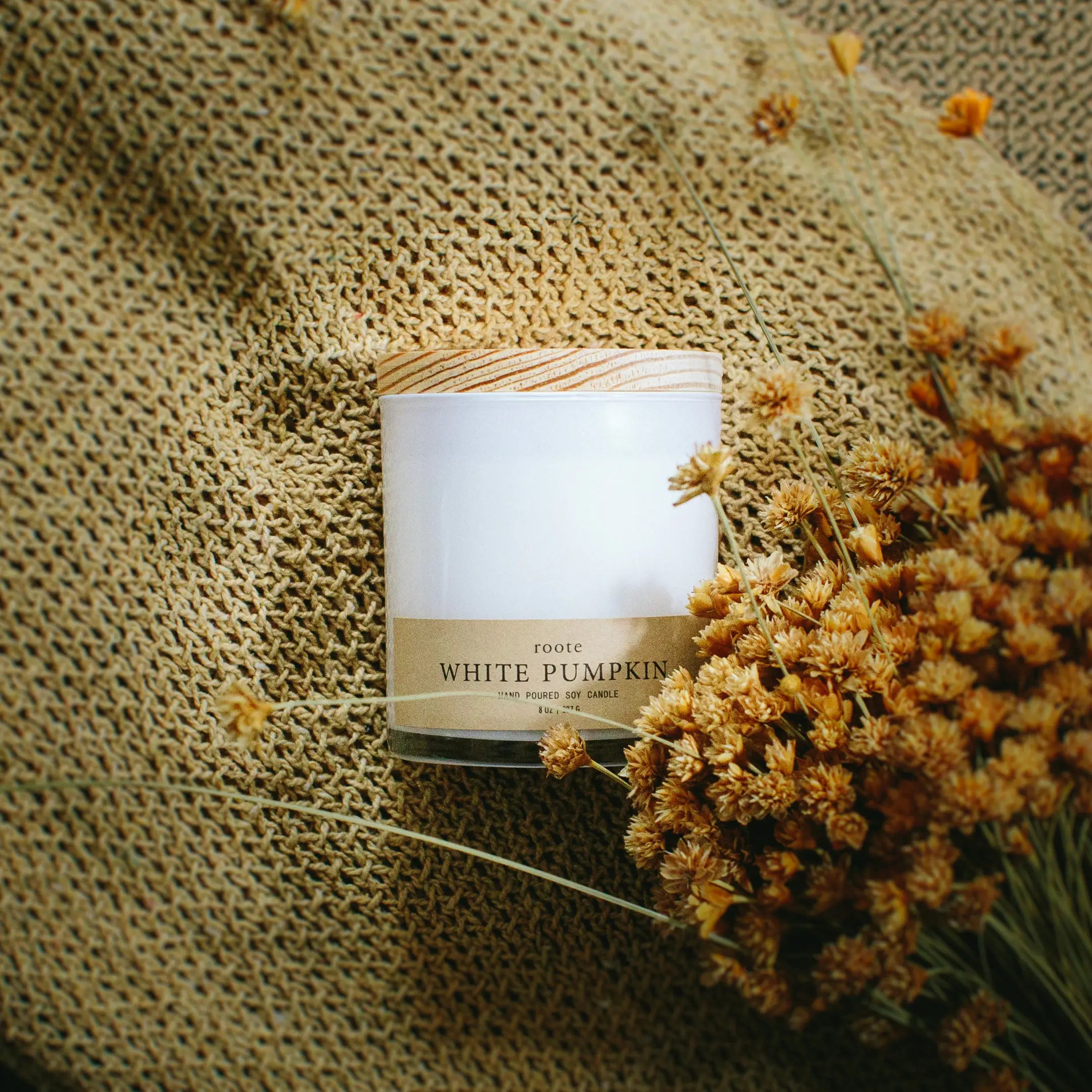 White Pumpkin Spice Soy Candle - Handmade Natural Soy Wax Candle for Fall, Thanksgiving & Cozy Home Decor | Perfect for Aromatherapy, Gifts & Relaxation
