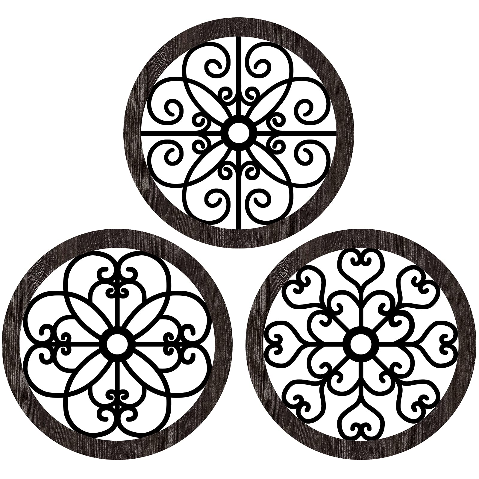 Blulu 3-Piece Thickened Rustic Wood Wall Art Set - Farmhouse Hanging Decor for Living Room, Bedroom, Office - Indoor/Outdoor Home Decoration (Classic Color) | Perfect for Country Style, Modern Farmhouse & Cozy Home Interiors