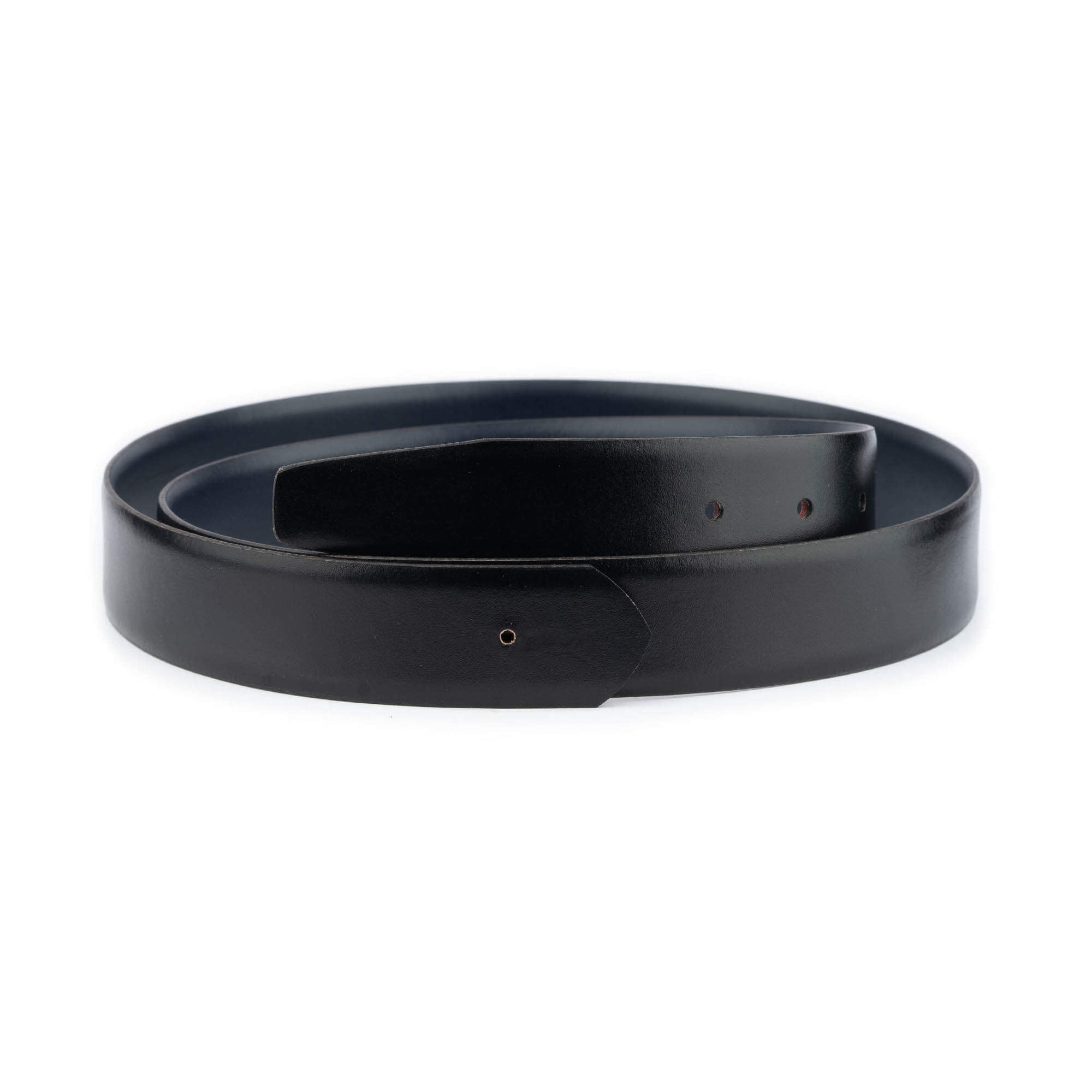 Men's Genuine Leather Reversible Belt - Blue & Black - Compatible with Montblanc Buckles - Premium Replacement Strap for Dress & Casual Wear