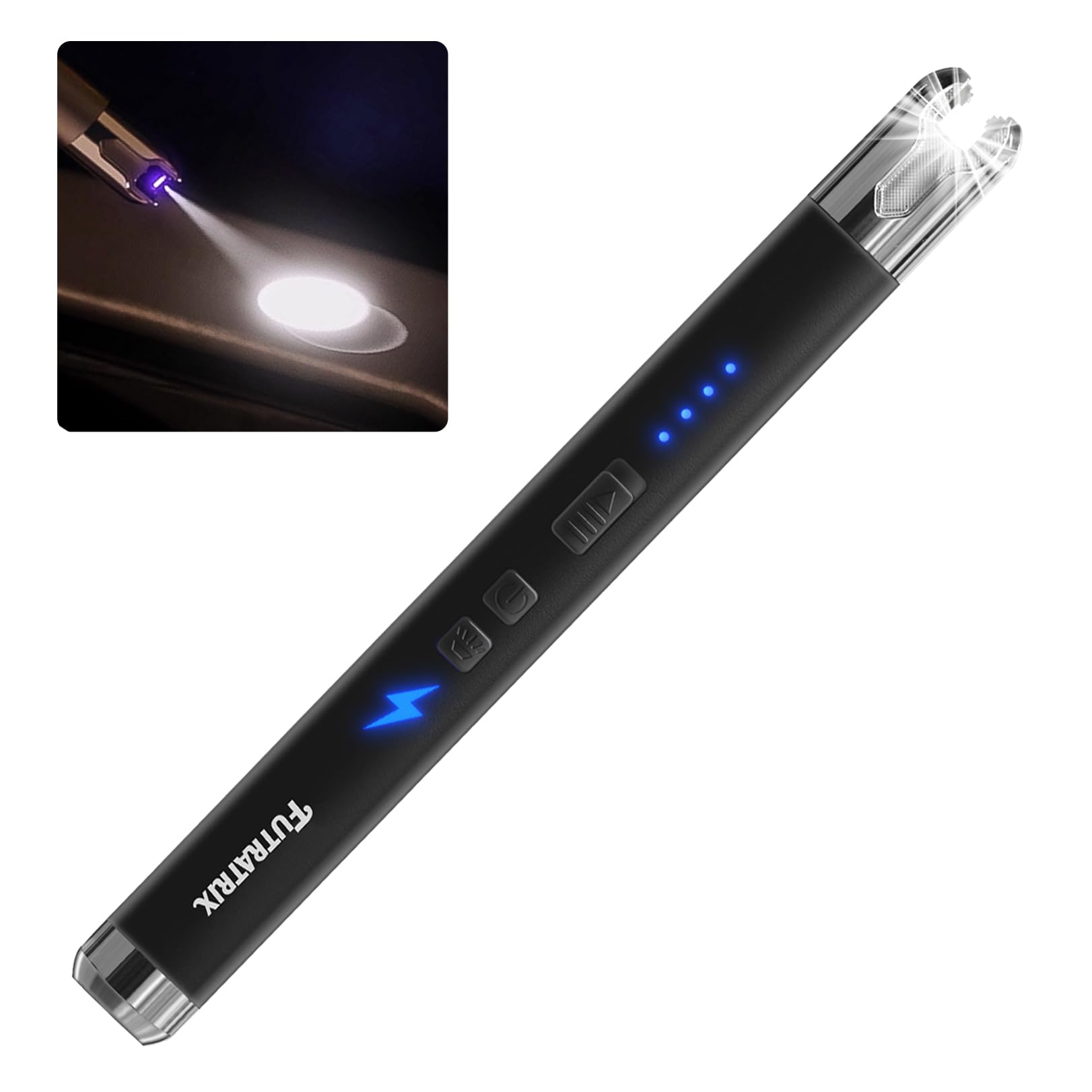 USB Rechargeable Windproof Arc Lighter - Flameless & Safe for Camping & Outdoor