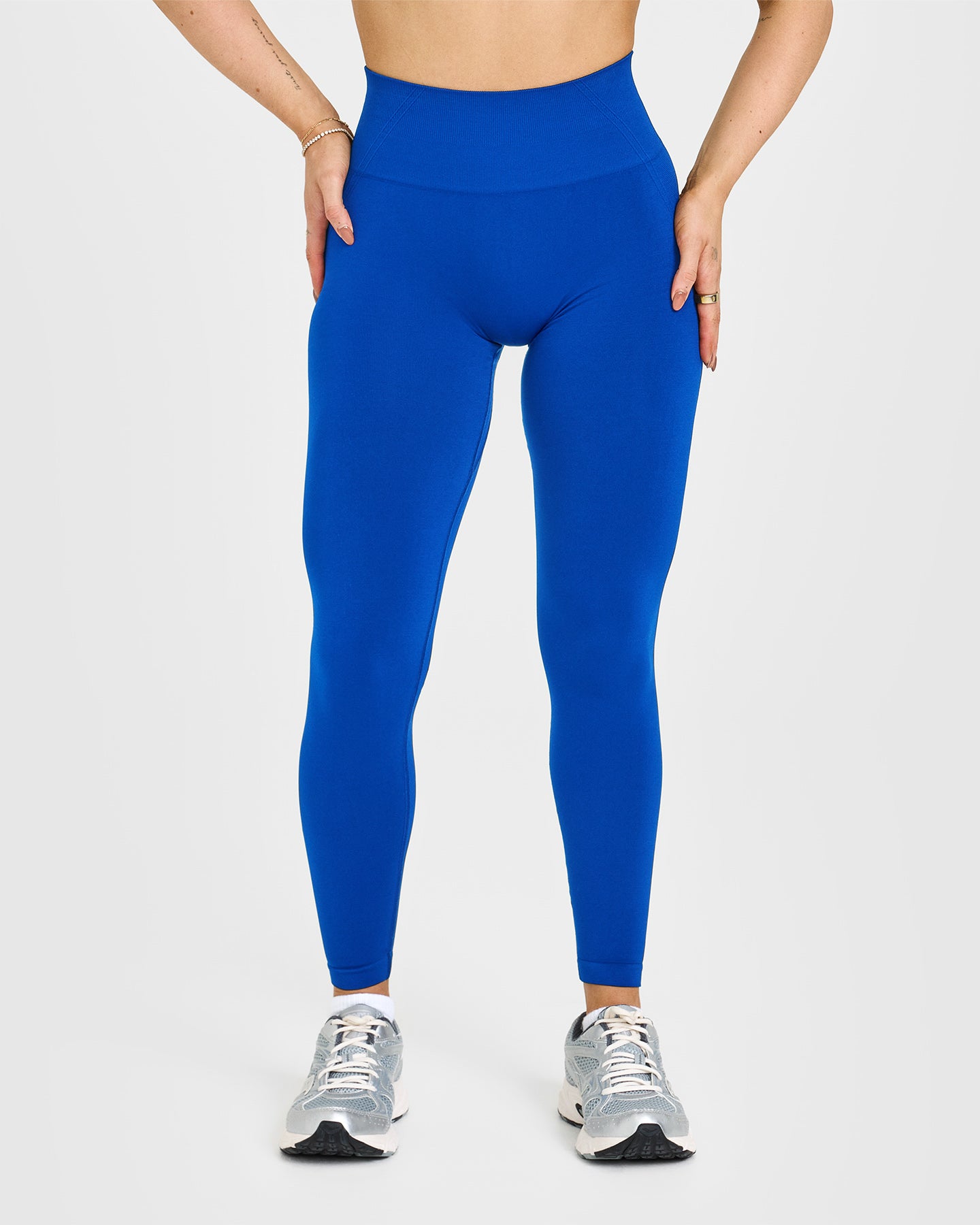 High-Waisted Seamless Leggings for Women - Soft Stretchy Yoga Pants in Cobalt Blue | Perfect for Workouts, Yoga, Running & Everyday Comfort