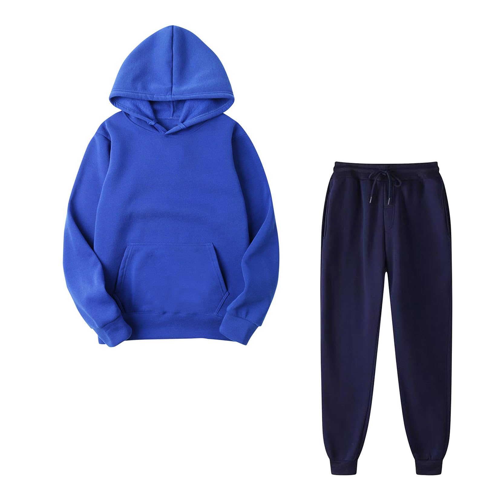 Unisex Casual Long Sleeve Loose Fit Hoodie & Sweatpants Set - 2 Piece Fall Outfit for Men & Women | Comfortable Lounge Wear for Home, Gym & Outdoor Activities